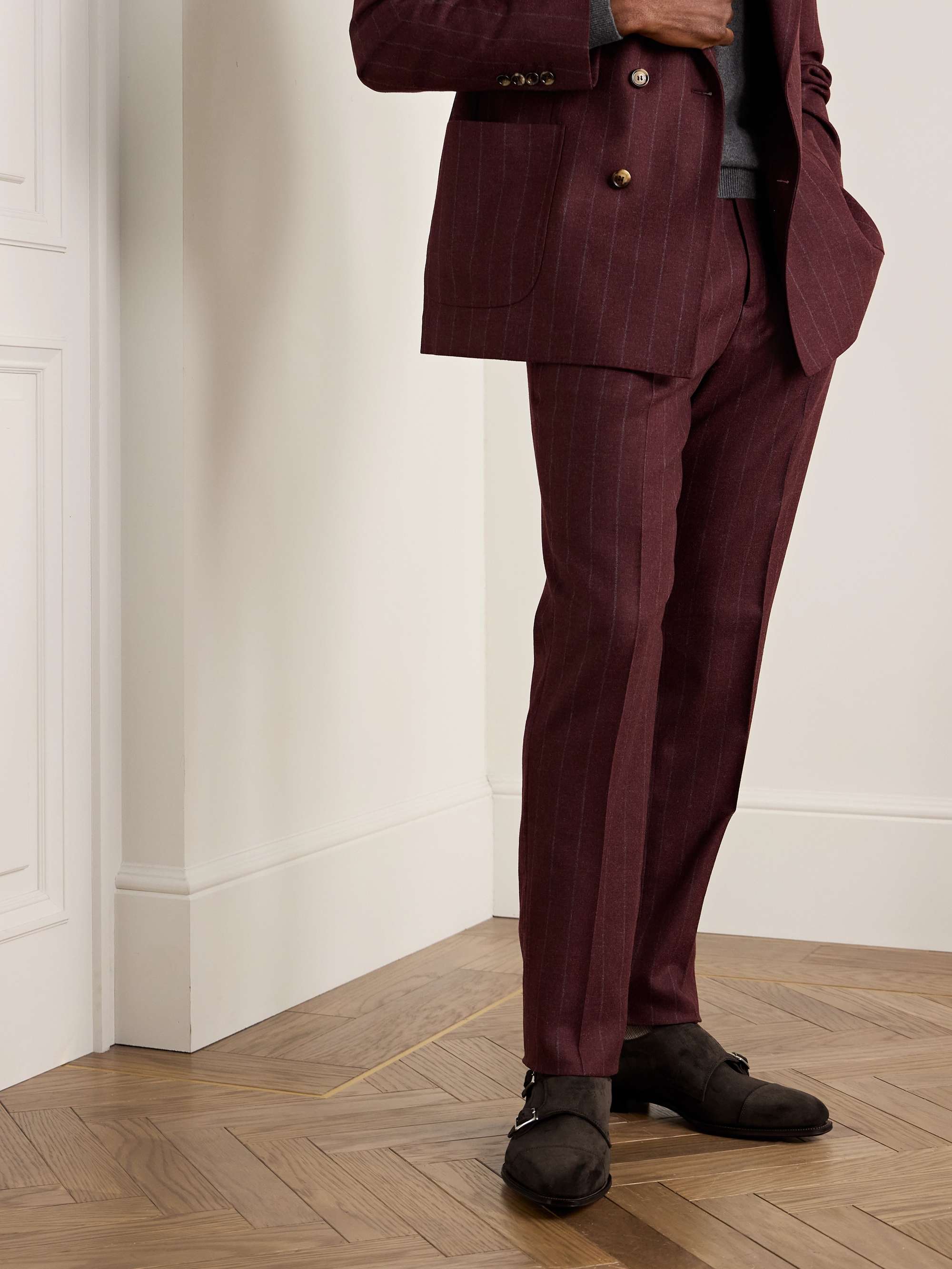 GEORGE CLEVERLEY Thomas Cap-Toe Leather Monk-Strap Shoes