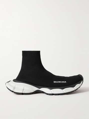 Baskets Balenciaga Speed Clearsole pour hommes en noir/rouge