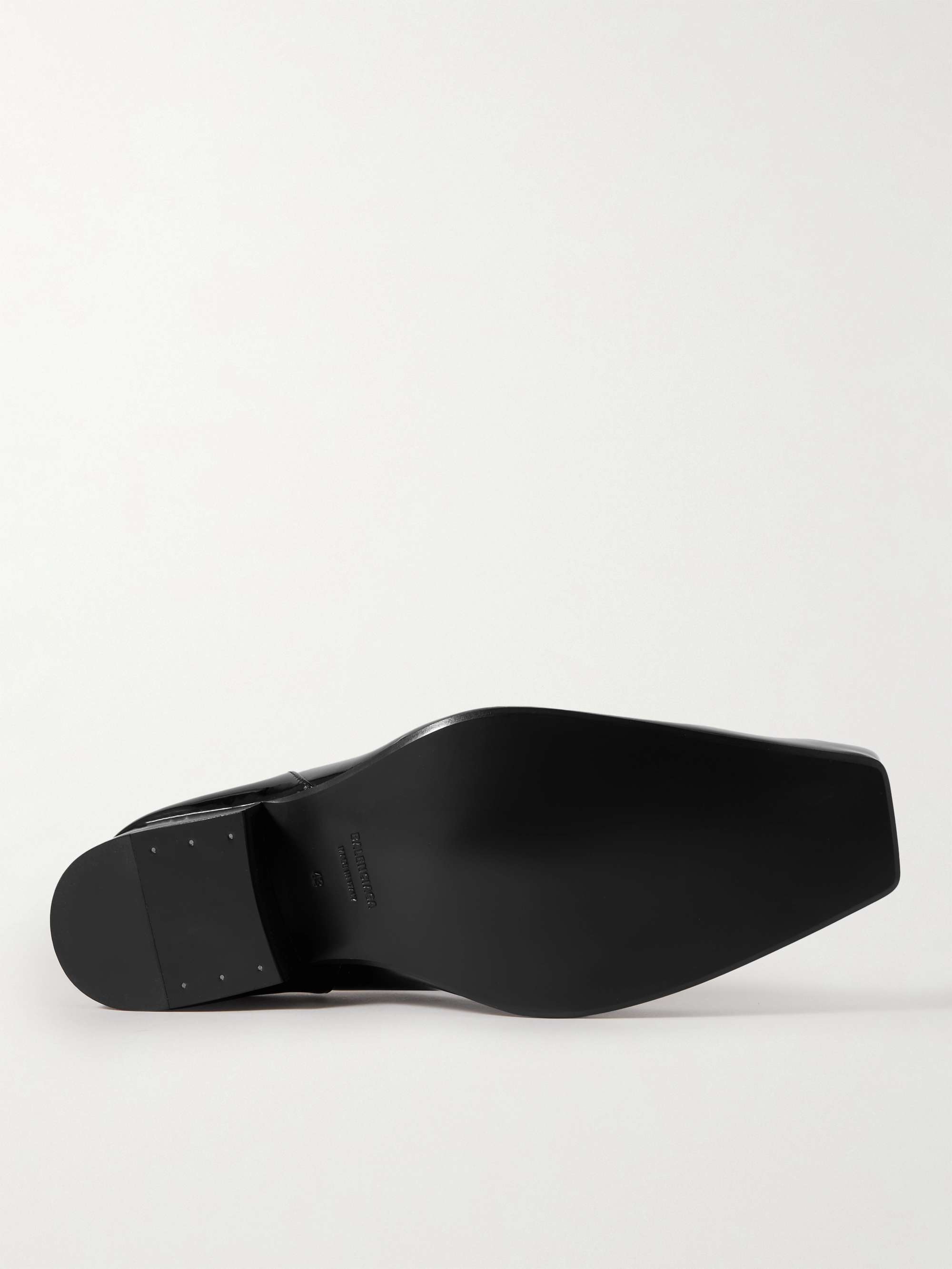 BALENCIAGA Romeo Collapsible-Heel Patent-Leather Loafers for BALENCIAGA Romeo Collapsible-Heel Patent-Leather Loafers for