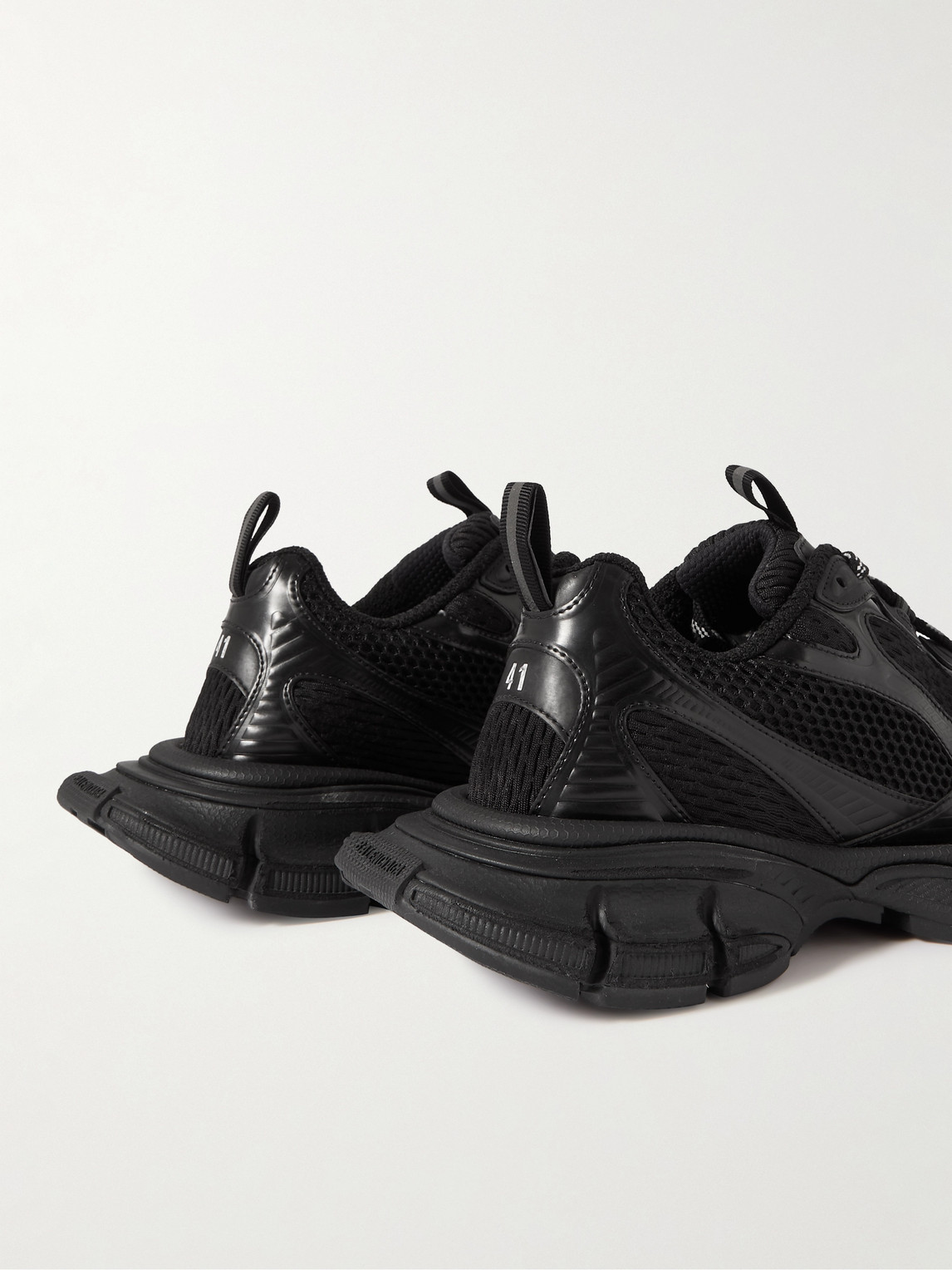 Shop Balenciaga 3xl Distressed Mesh And Rubber Sneakers In Black