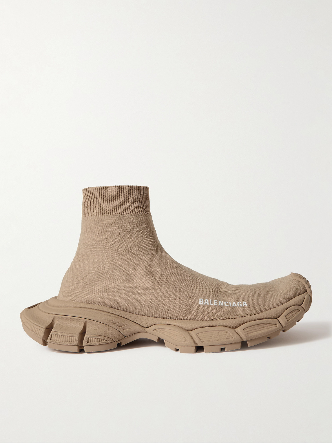 Balenciaga 3XL Sock Logo-Print Stretch-Knit Slip-On Sneakers - Men