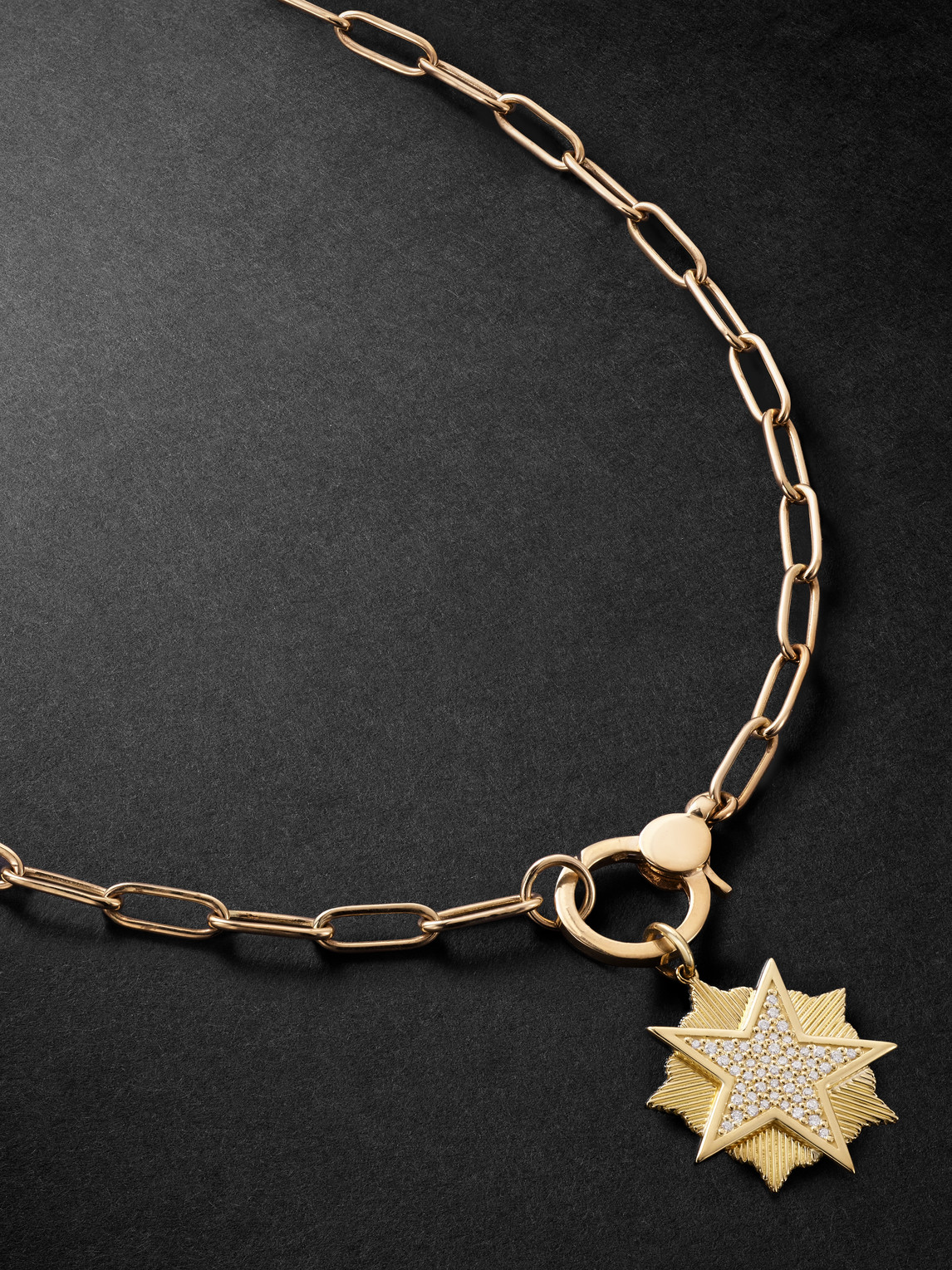 Ileana Makri Star Gold Diamond Pendant Necklace