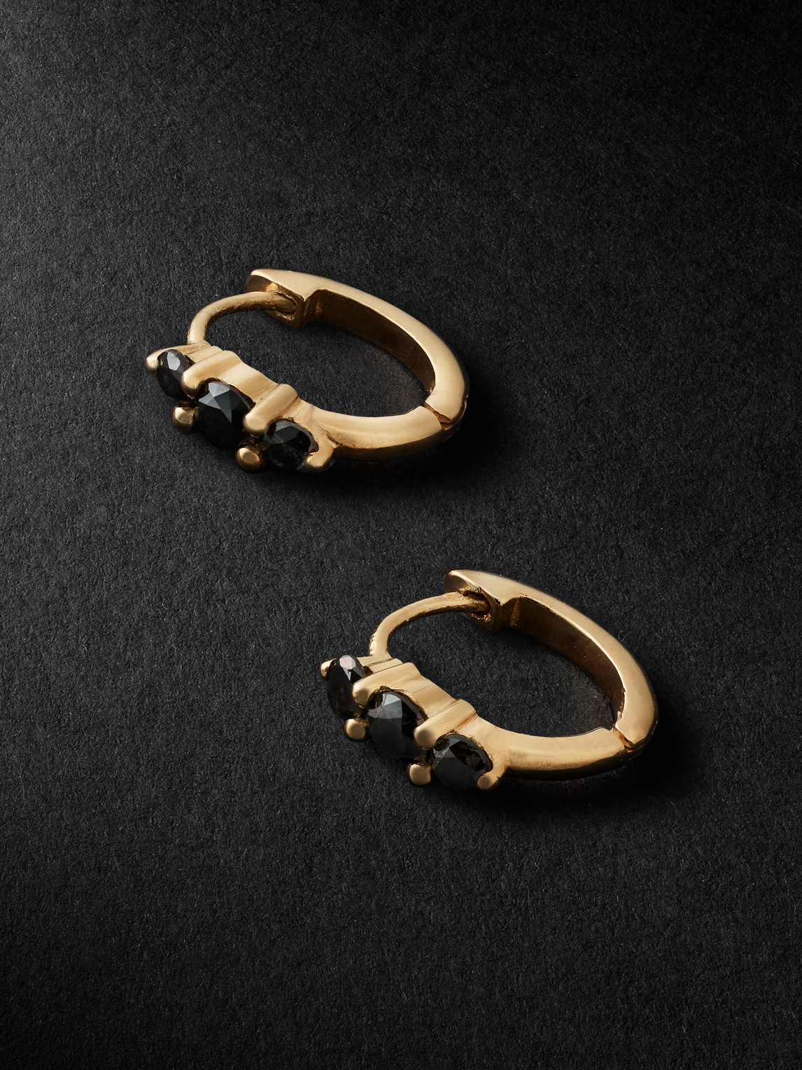 Ileana Makri Gold Diamond Hoop Earrings