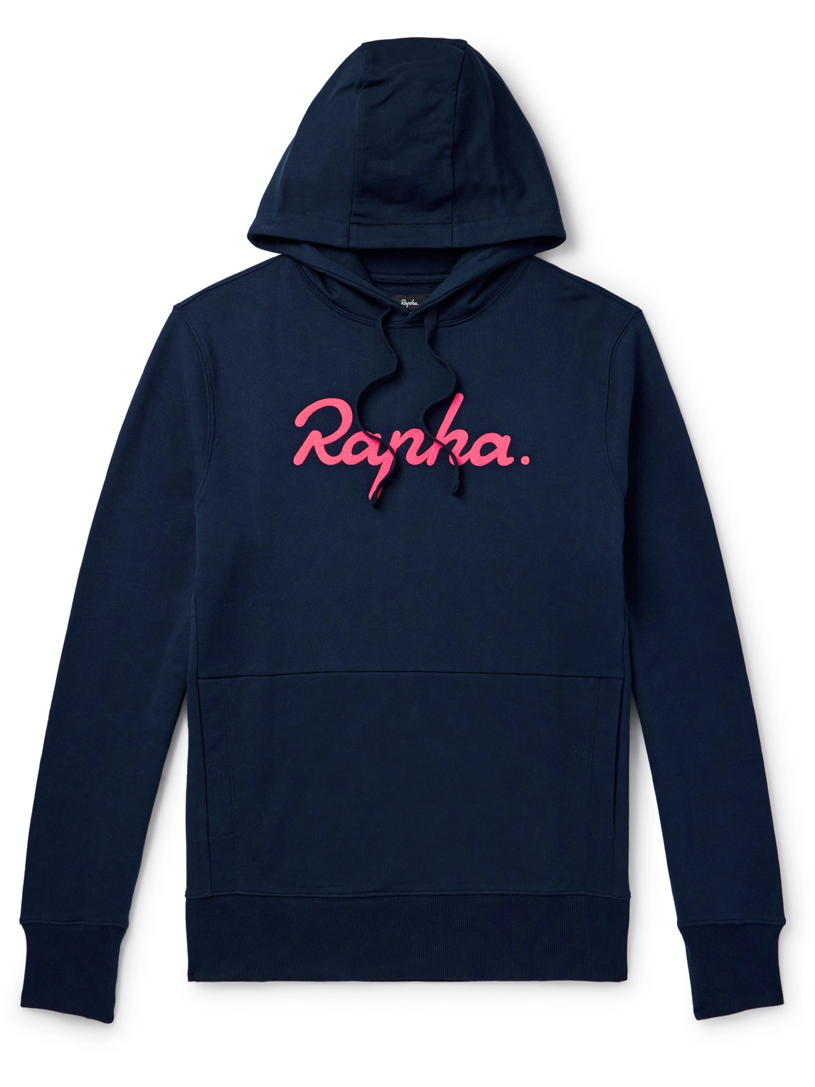 Rapha Slim-fit Logo-embroidered Cotton-jersey Cycling Hoodie In Blue
