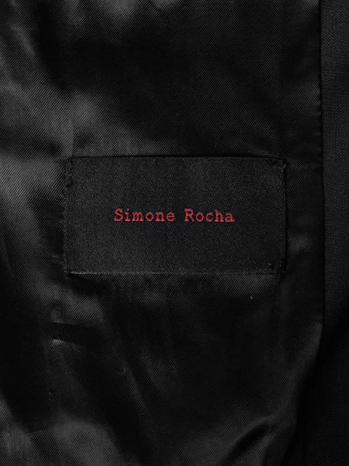 Shop Simone Rocha Double-breasted Ruched Woven Blazer In Black