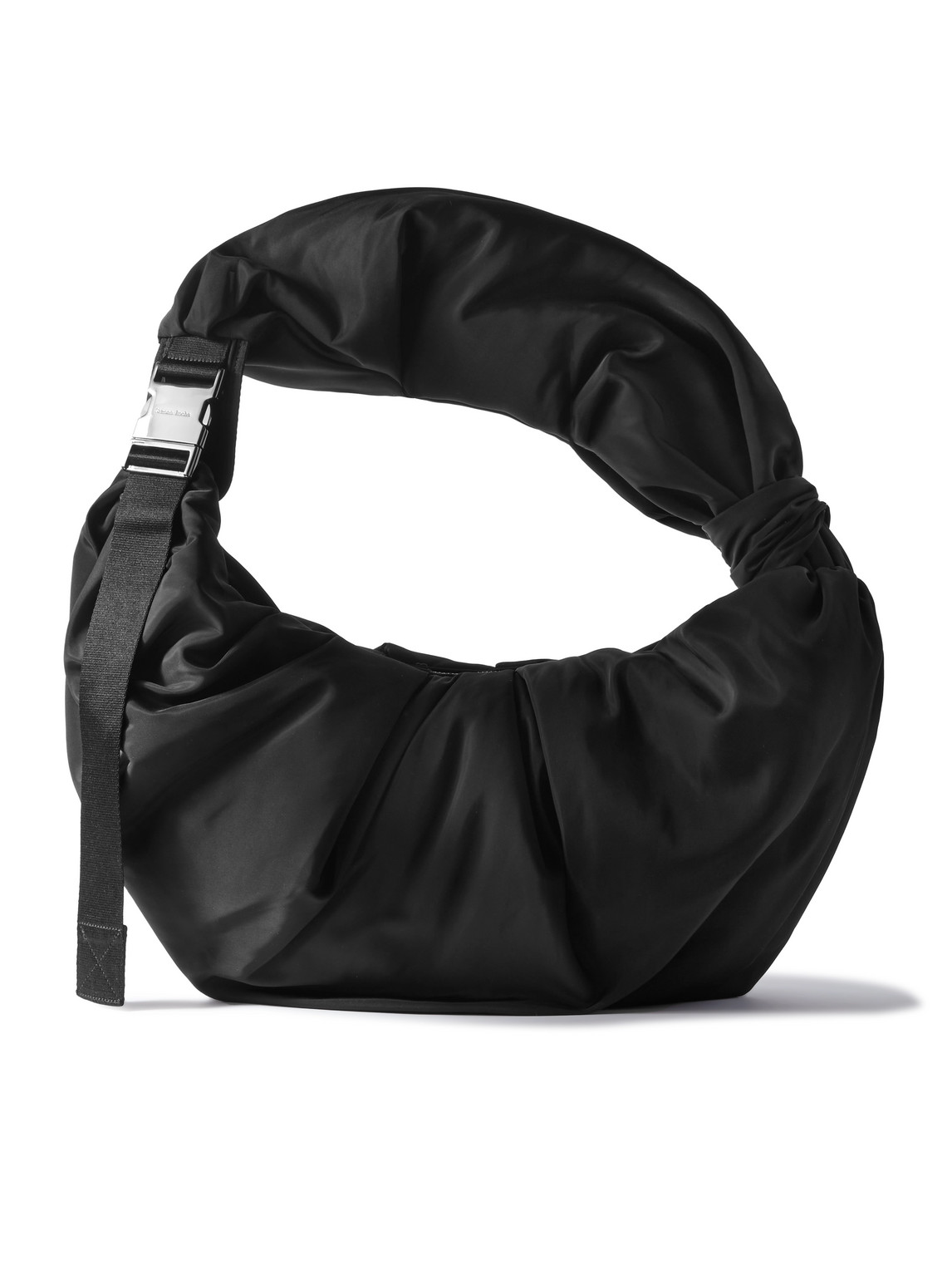 Bow-Detailed Nylon-Twill Shoulder Bag