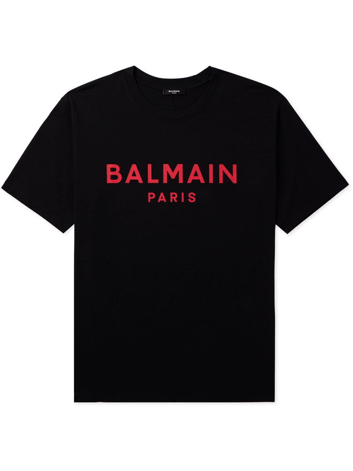Balmain Logo-print Cotton-jersey T-shirt In Black
