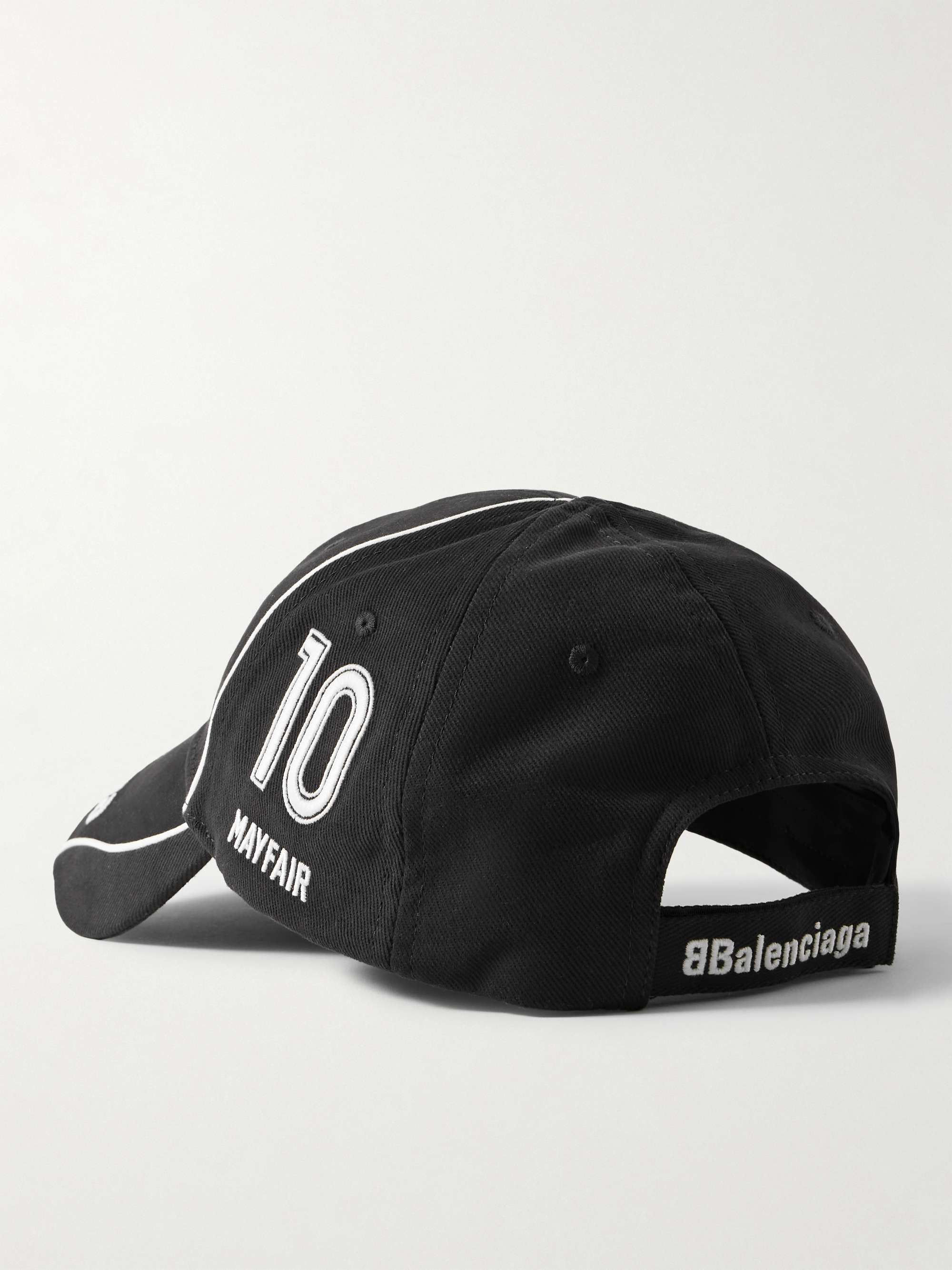 BALENCIAGA Logo-Embroidered Cotton-Twill Baseball Cap for