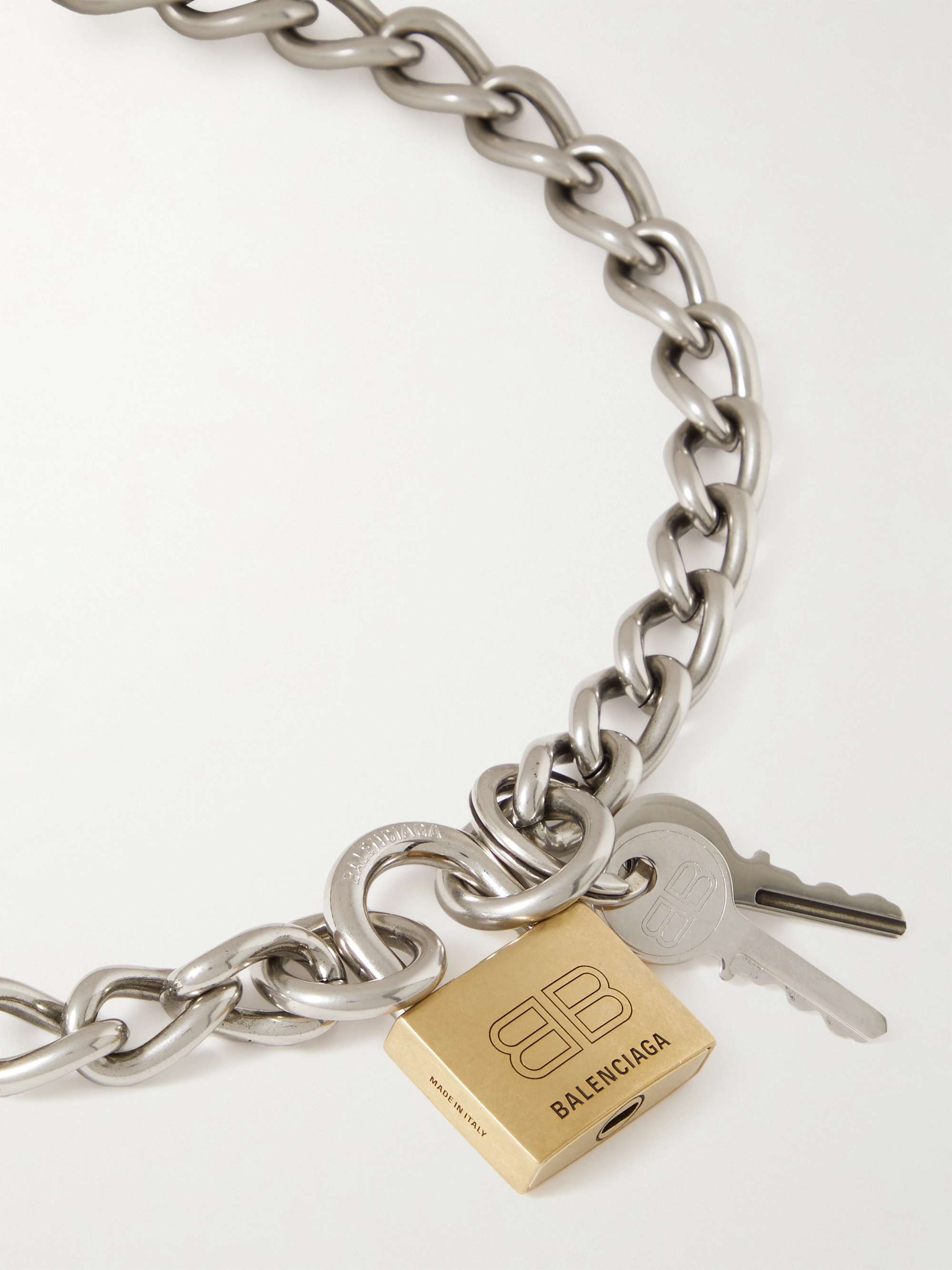 BALENCIAGA Antiqued Silver Tone Chain Necklace for Men MR PORTER