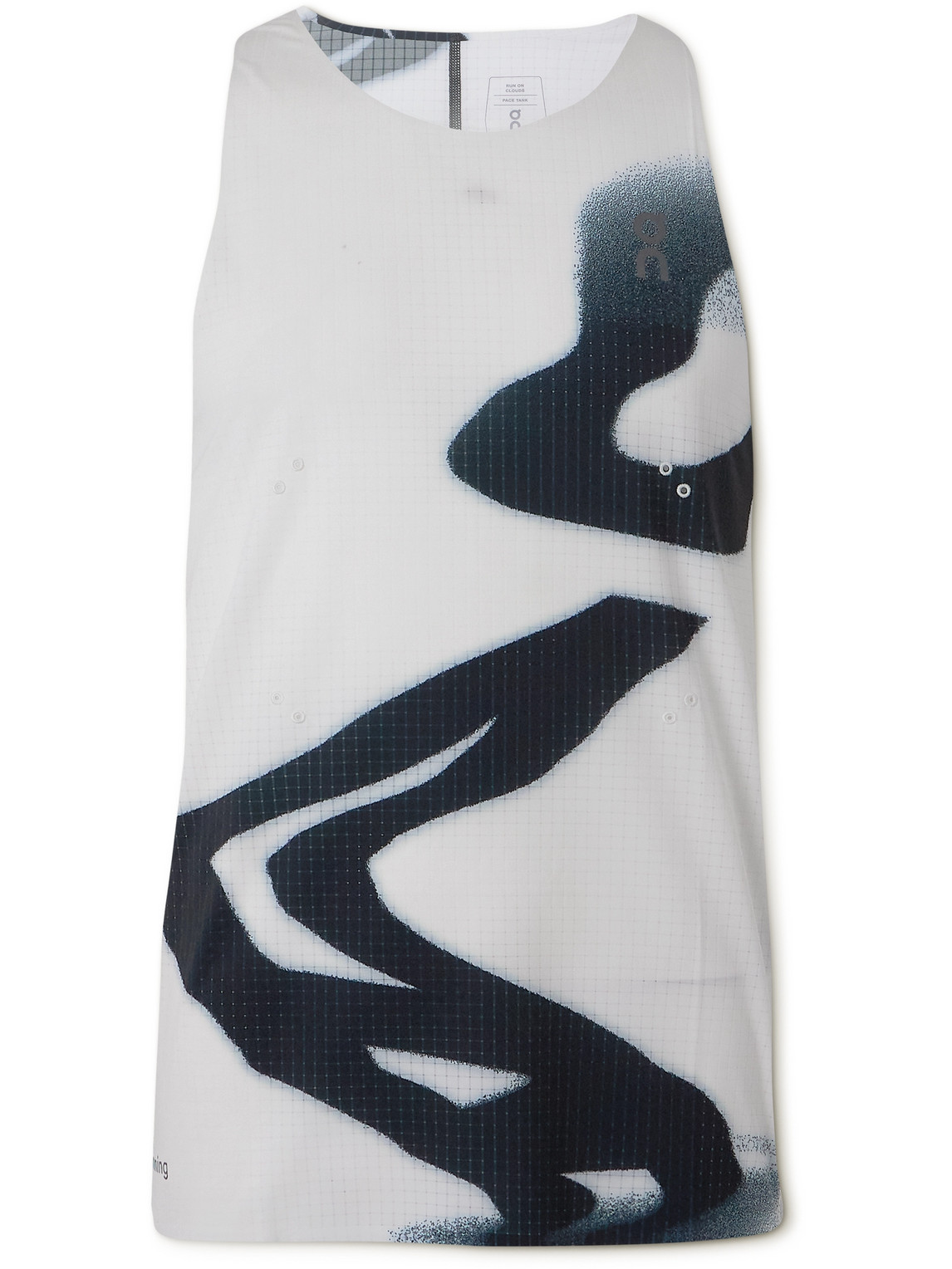 On Energy Printed Stretch Recycled-jersey Tank Top In White