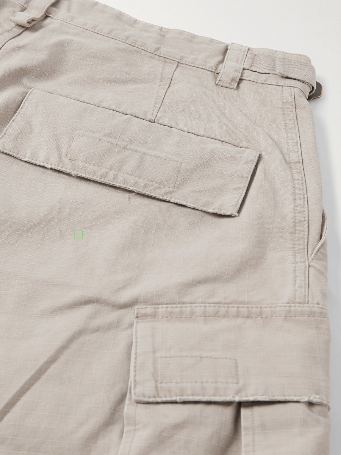 Shop Balenciaga Convertible Distressed Cotton-ripstop Cargo Trousers In Neutrals