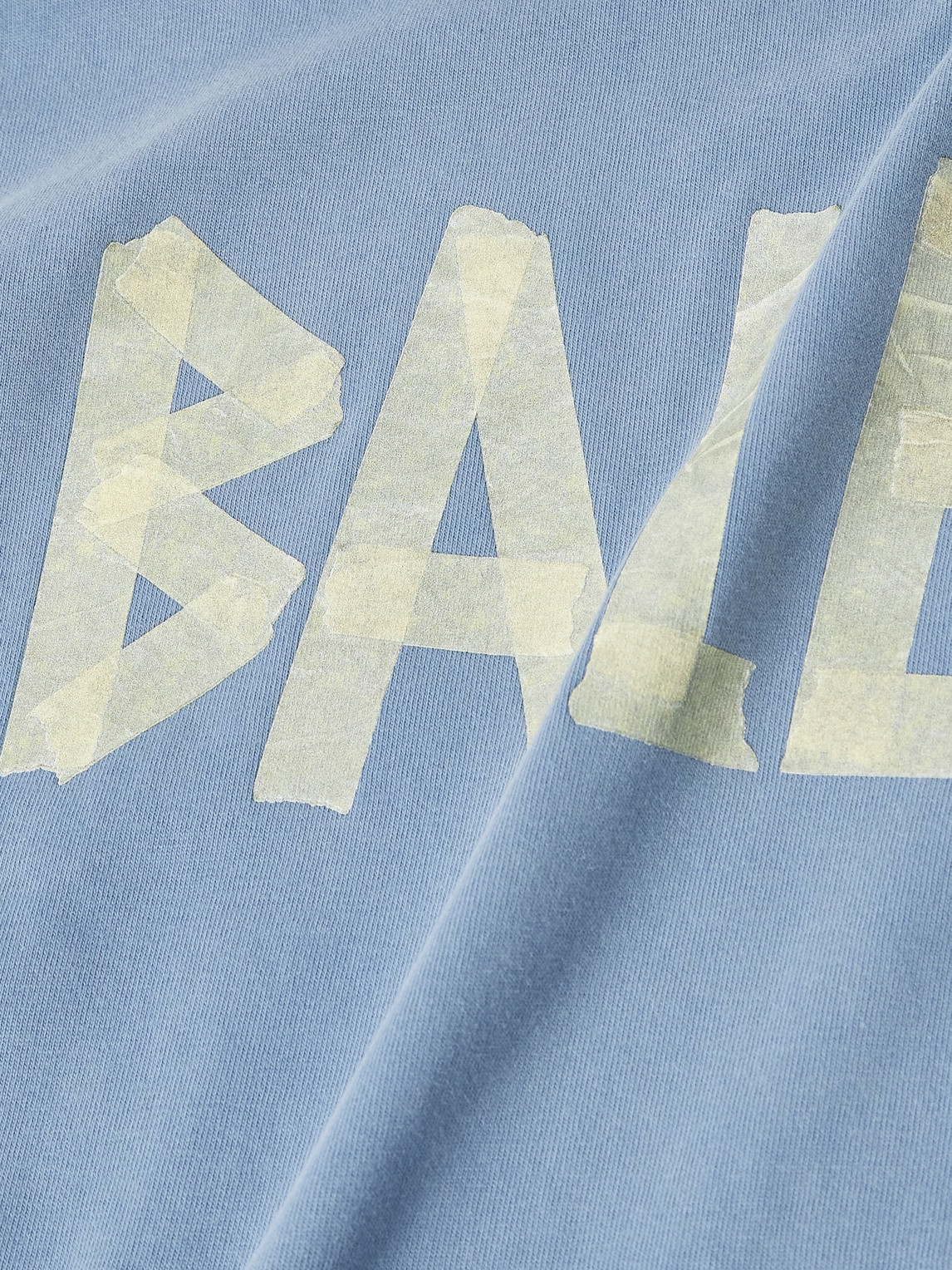 Shop Balenciaga Oversized Distressed Logo-print Cotton-jersey T-shirt In Blue