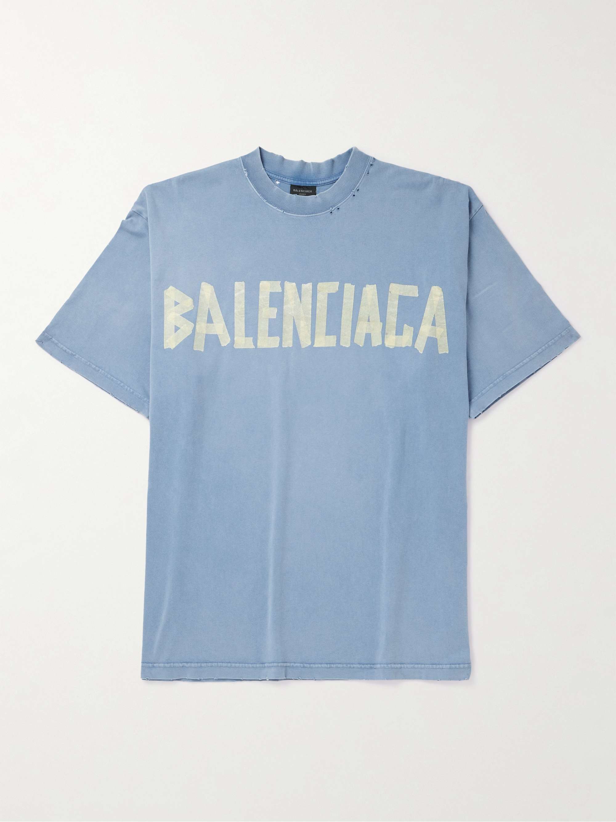 【新品正規品】BALENCIAGA ロゴプリントコットンTシャツ