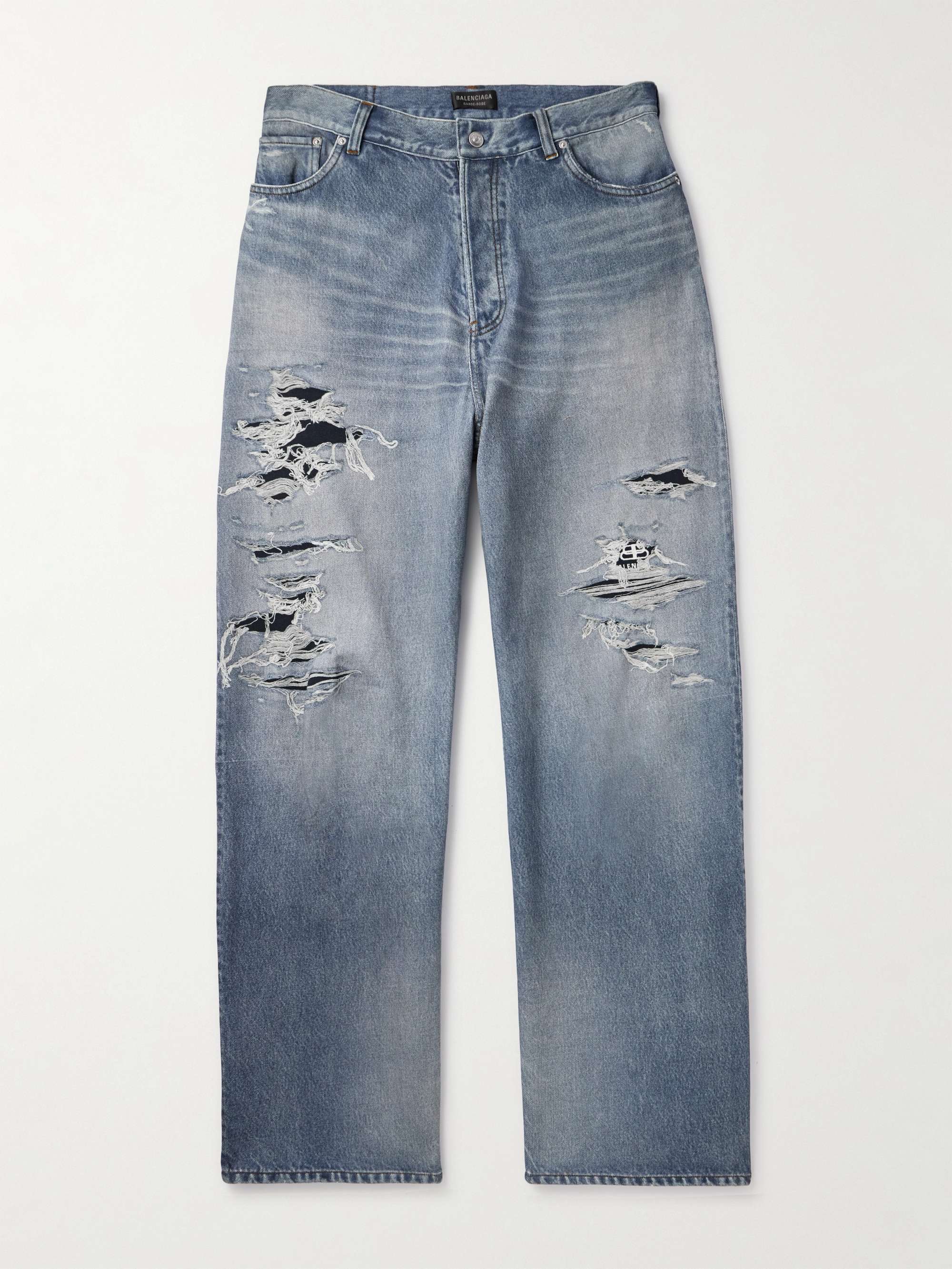 BALENCIAGA Trompe L'oeil Cotton-Molleton Trousers for Men