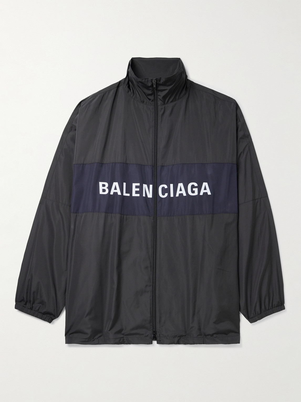 Balenciaga Oversized Logo-Print Colour-Block Shell Jacket - Men