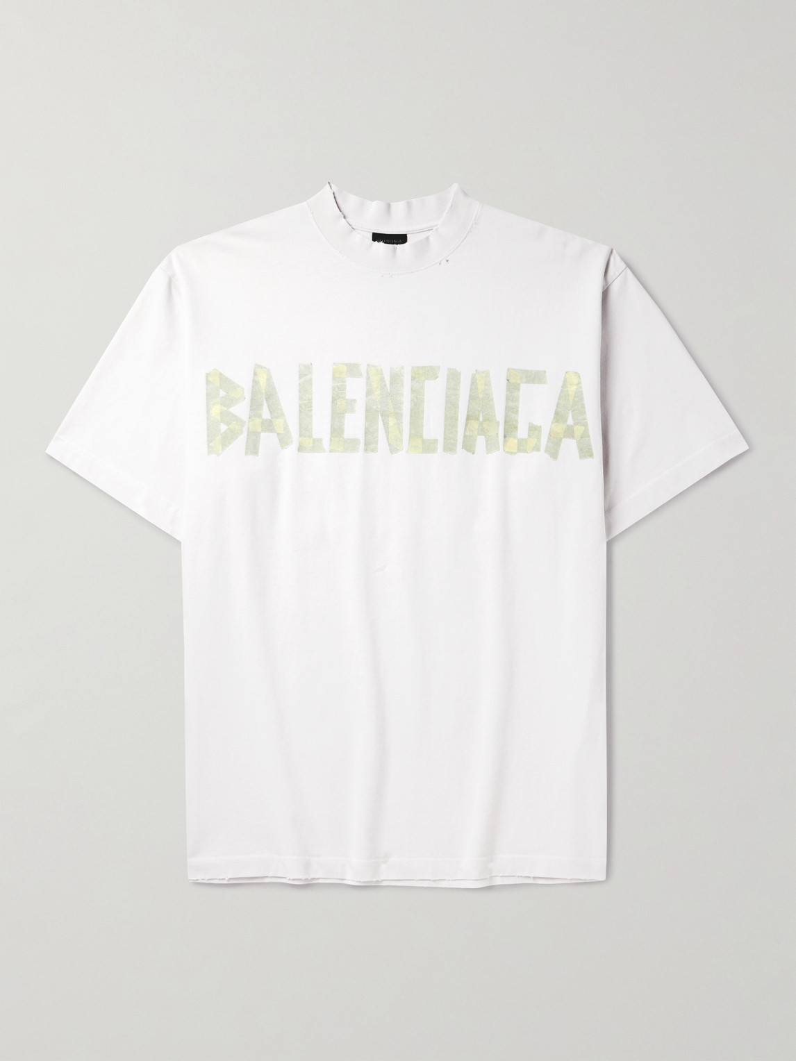 Balenciaga Oversized Distressed Logo-Print Cotton-Jersey T-Shirt - Men