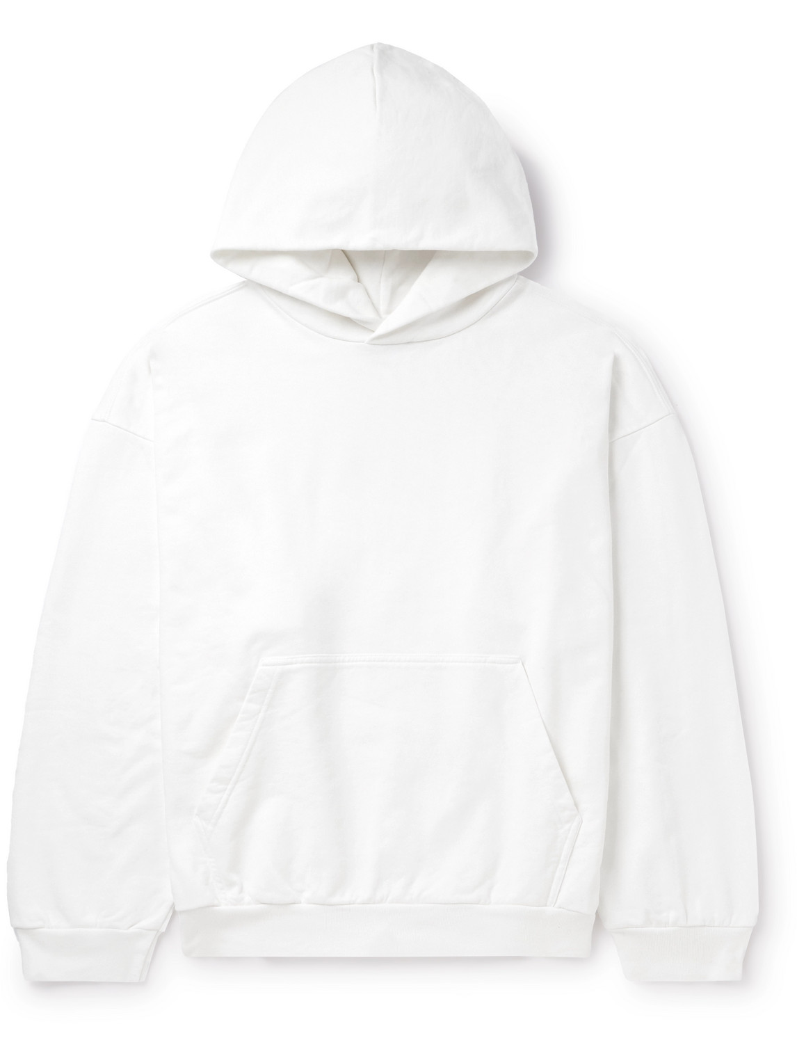 Balenciaga Logo-print Cotton-jersey Hoodie In White