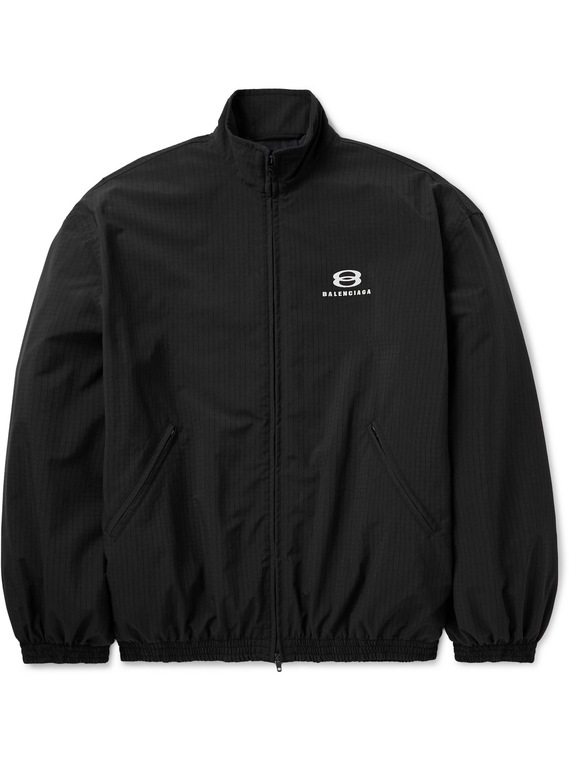 Balenciaga Gender Inclusive Oversize Cocoon Kick Technical Ripstop Windbreaker In Black