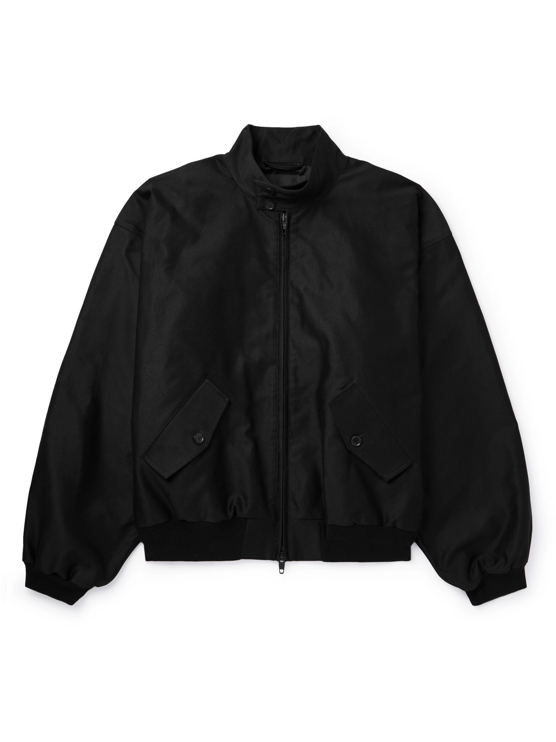 Balenciaga Oversized Cotton-shell Harrington Jacket In Black