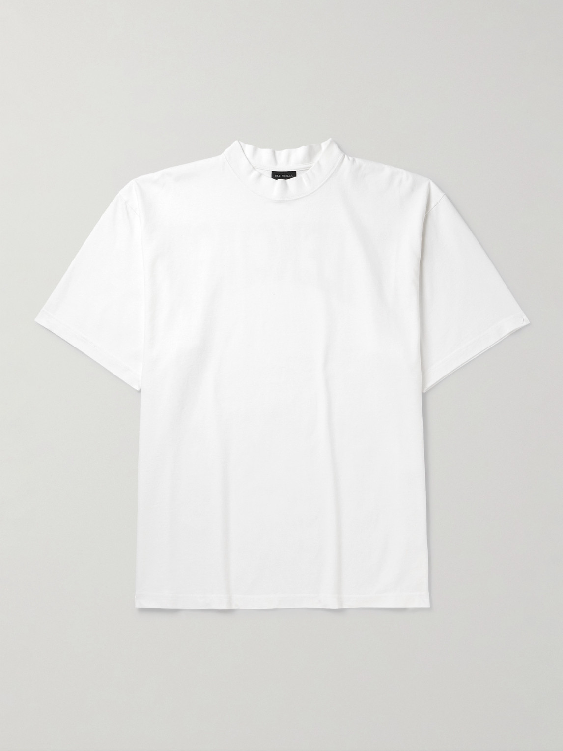Balenciaga Logo-Print Cotton-Jersey Mock-Neck T-hirt - Men