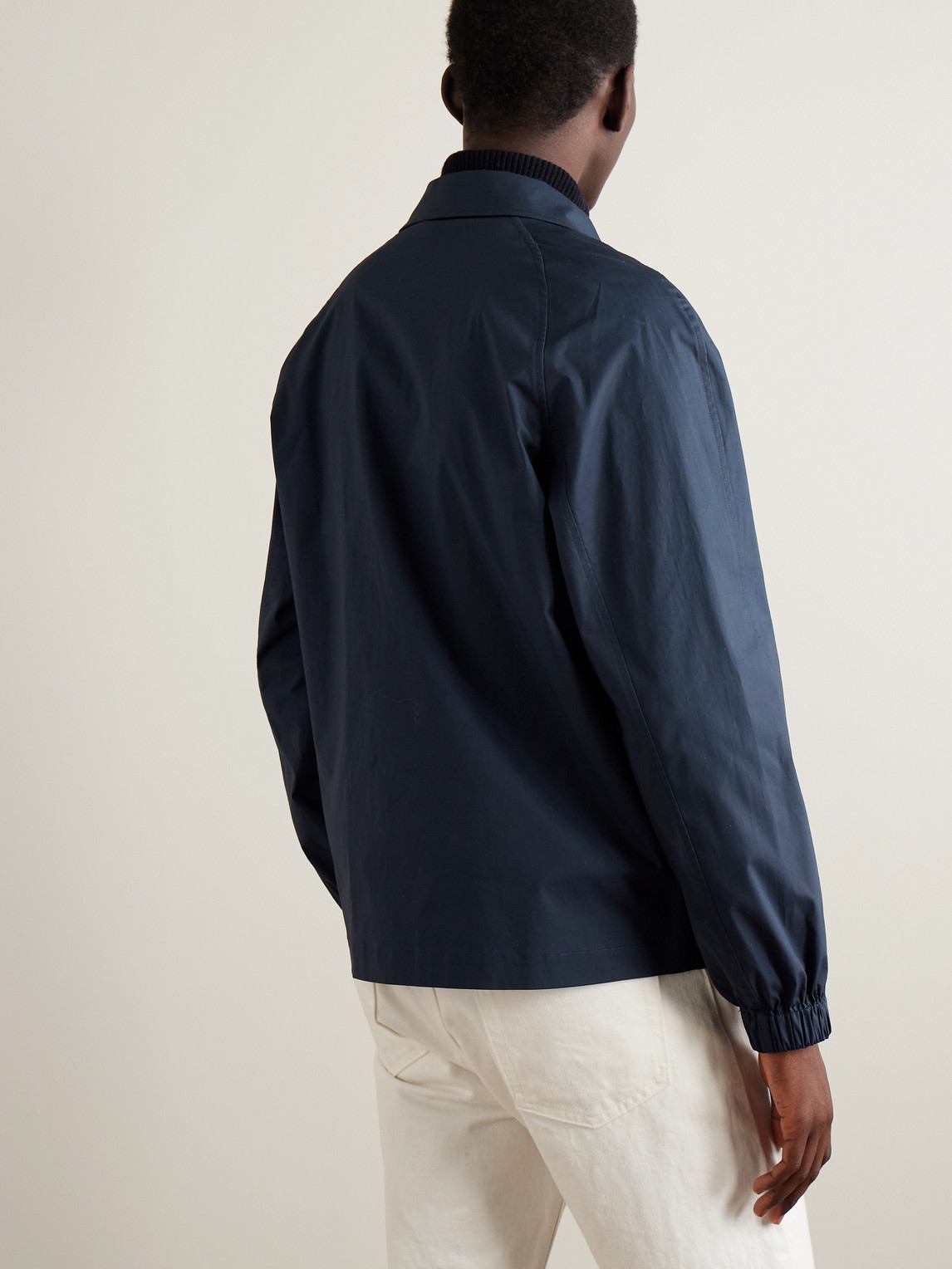 Shop Valstar Oliver Cotton-blend Poplin Jacket In Blue