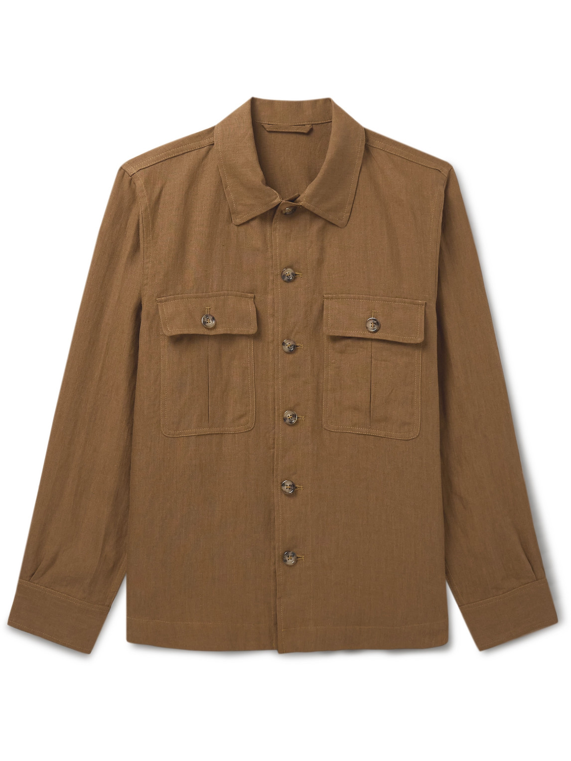 Valstar Antonio Cotton-blend Overshirt In Brown