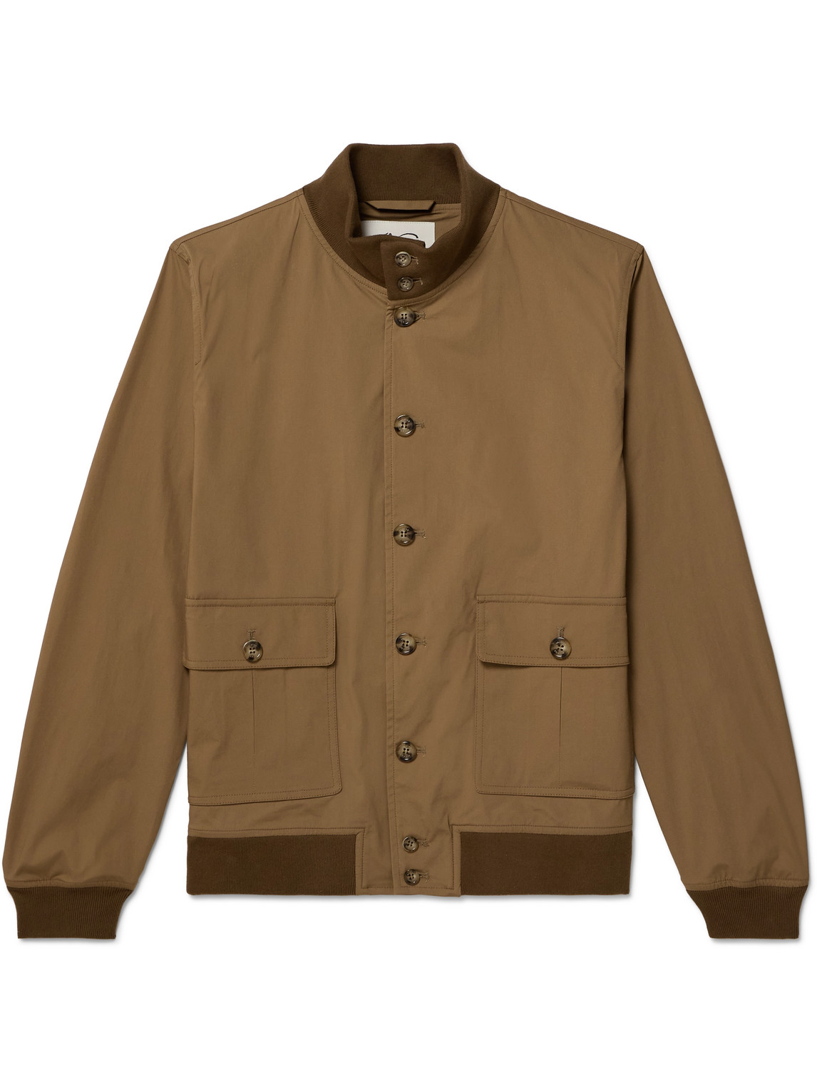 Valstar Ino Cotton-blend Poplin Bomber Jacket In Brown
