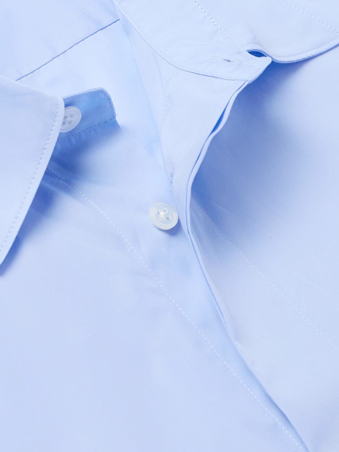 Shop Umit Benan B+ Cotton-poplin Shirt In Blue