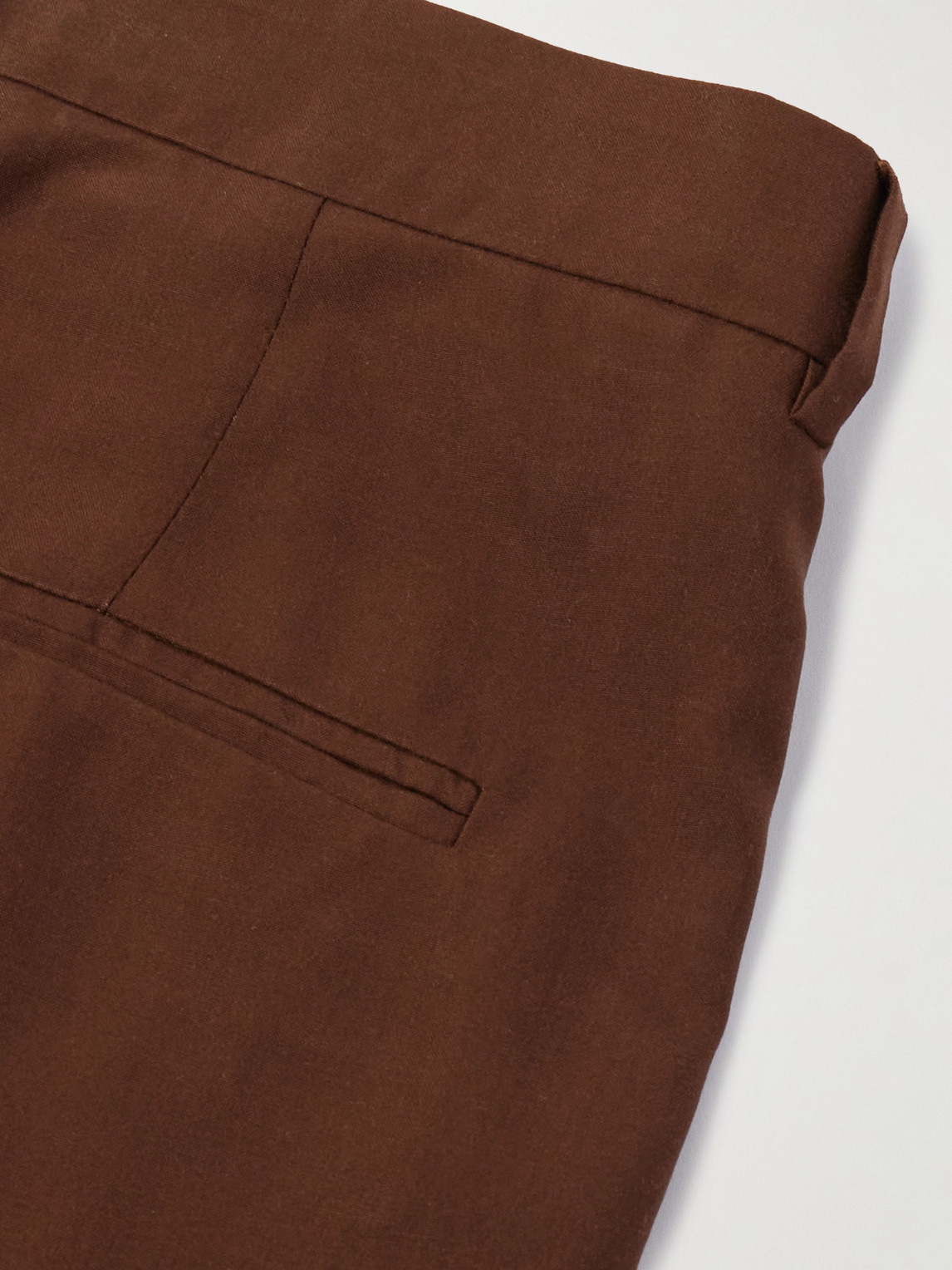 Shop Umit Benan B+ Pleated Silk Trousers In Brown