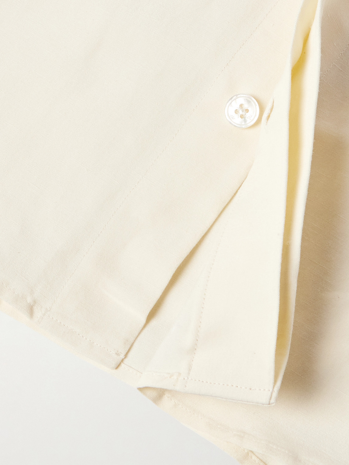 Shop Umit Benan B+ Linen And Silk-blend Overshirt In Yellow