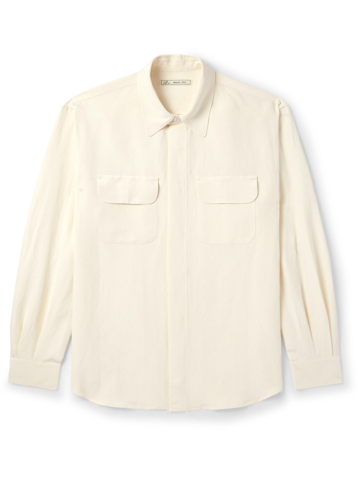 Linen and Silk-Blend Overshirt
