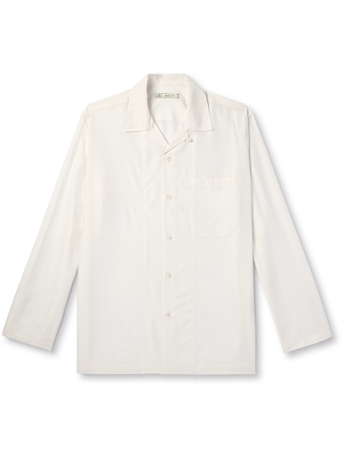 Umit Benan B+ Camp-collar Silk Shirt In White