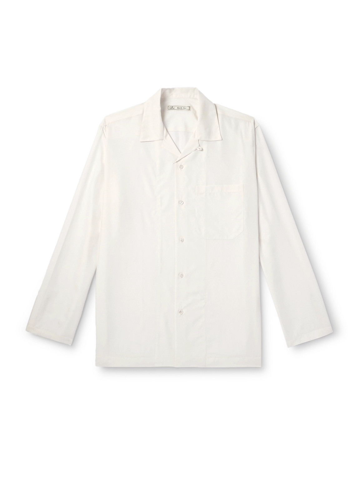 UMIT BENAN B - Camp-Collar Silk Shirt - Men - White - IT 52