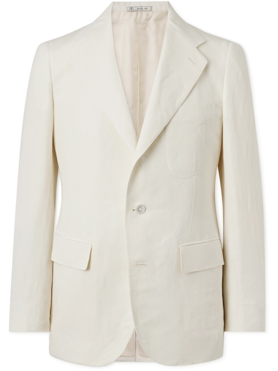 Umit Benan B+ Linen And Silk-blend Suit Jacket In Neutrals