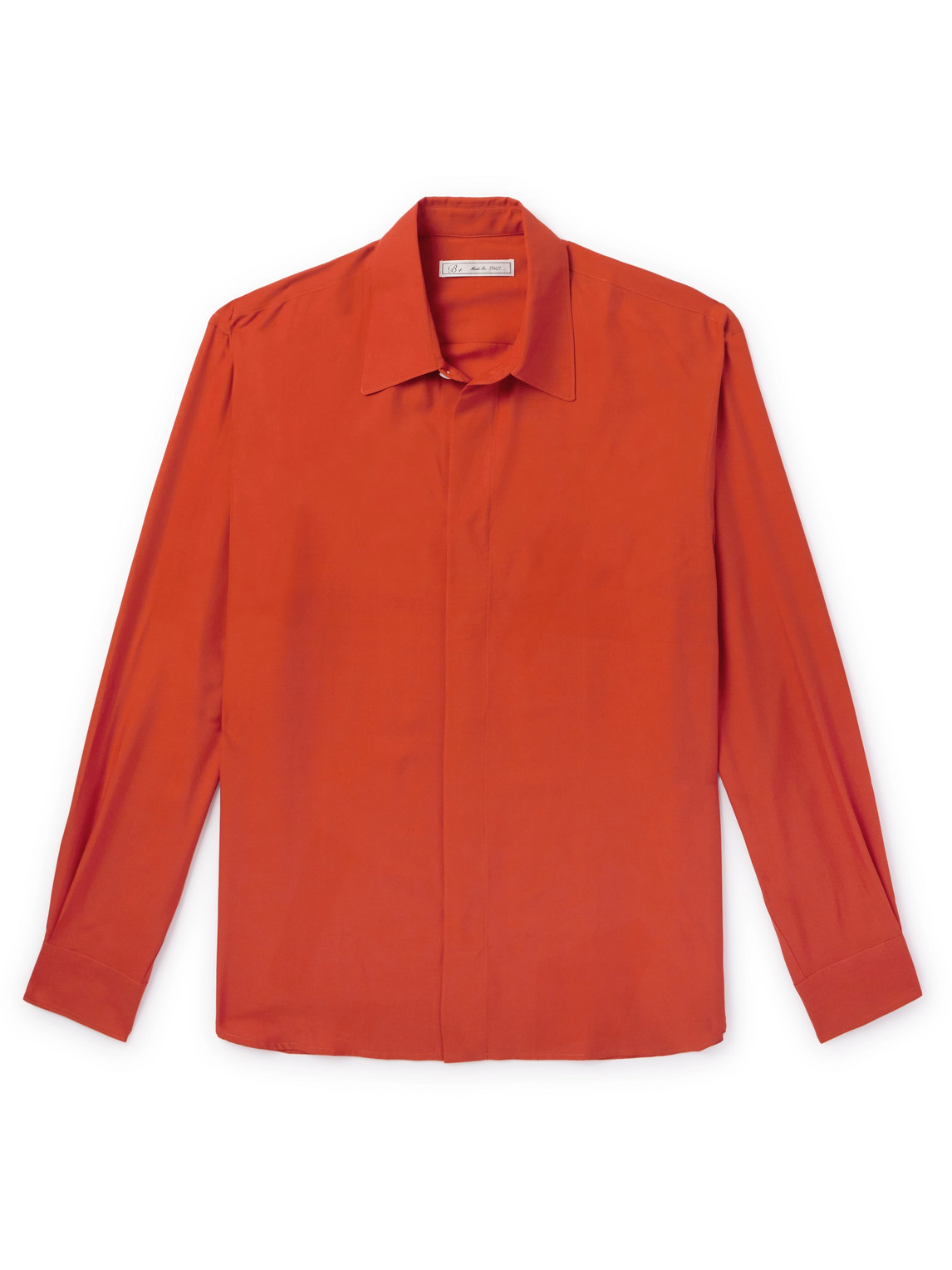 Umit Benan B+ Silk Shirt In Orange