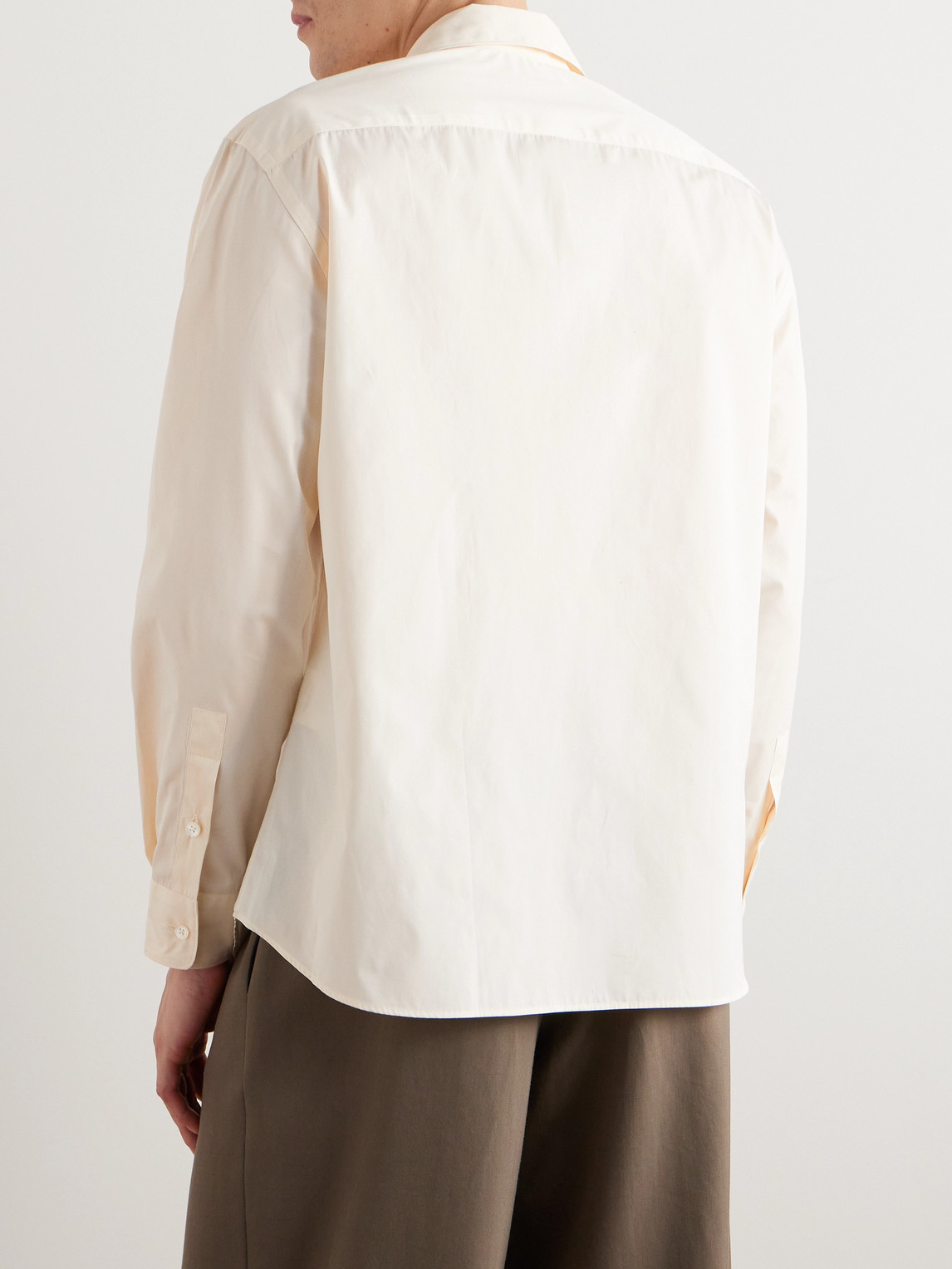 Shop Umit Benan B+ Cotton-poplin Shirt In White