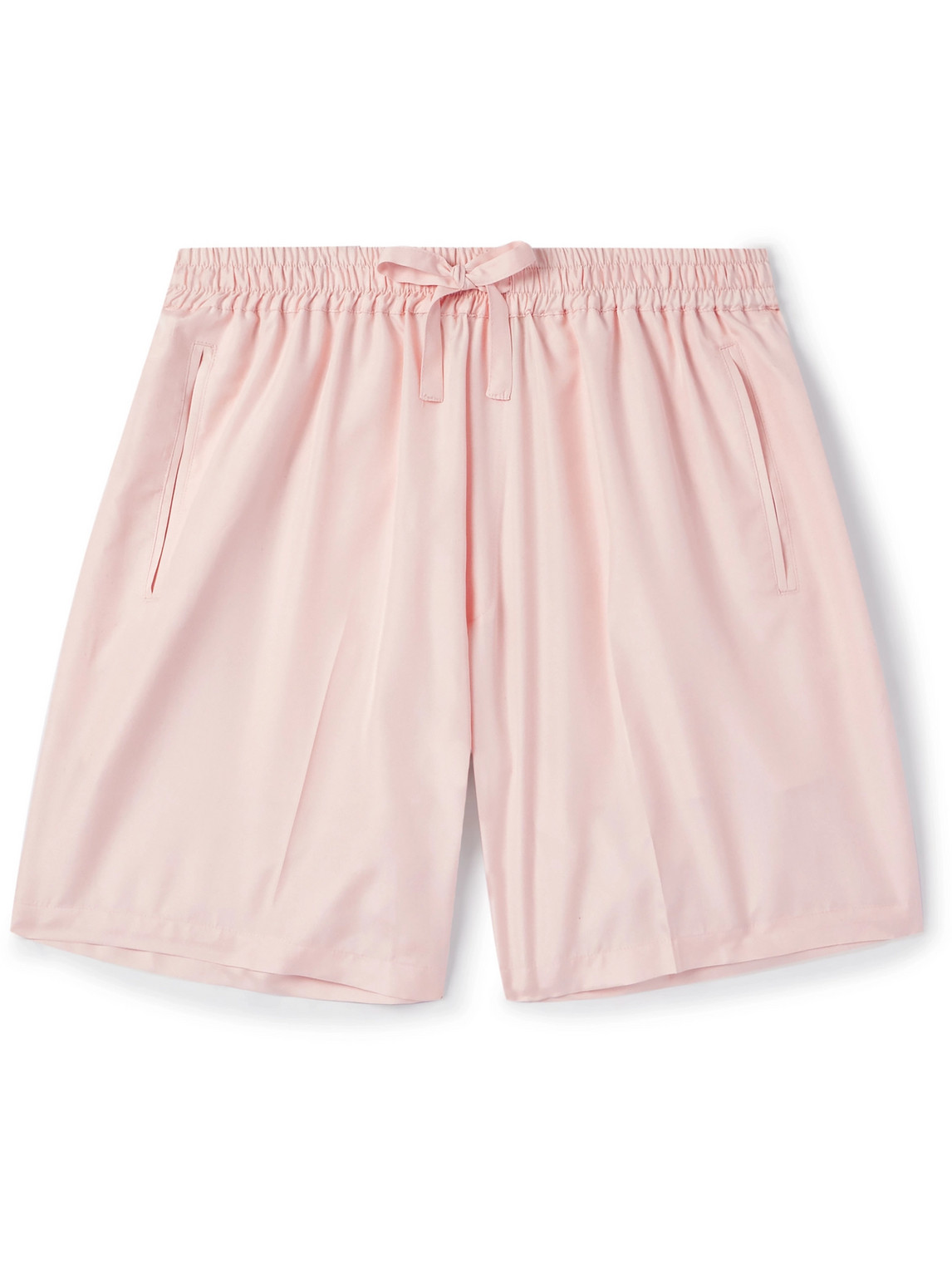 Julian Straight-Leg Silk-Satin Drawstring Shorts