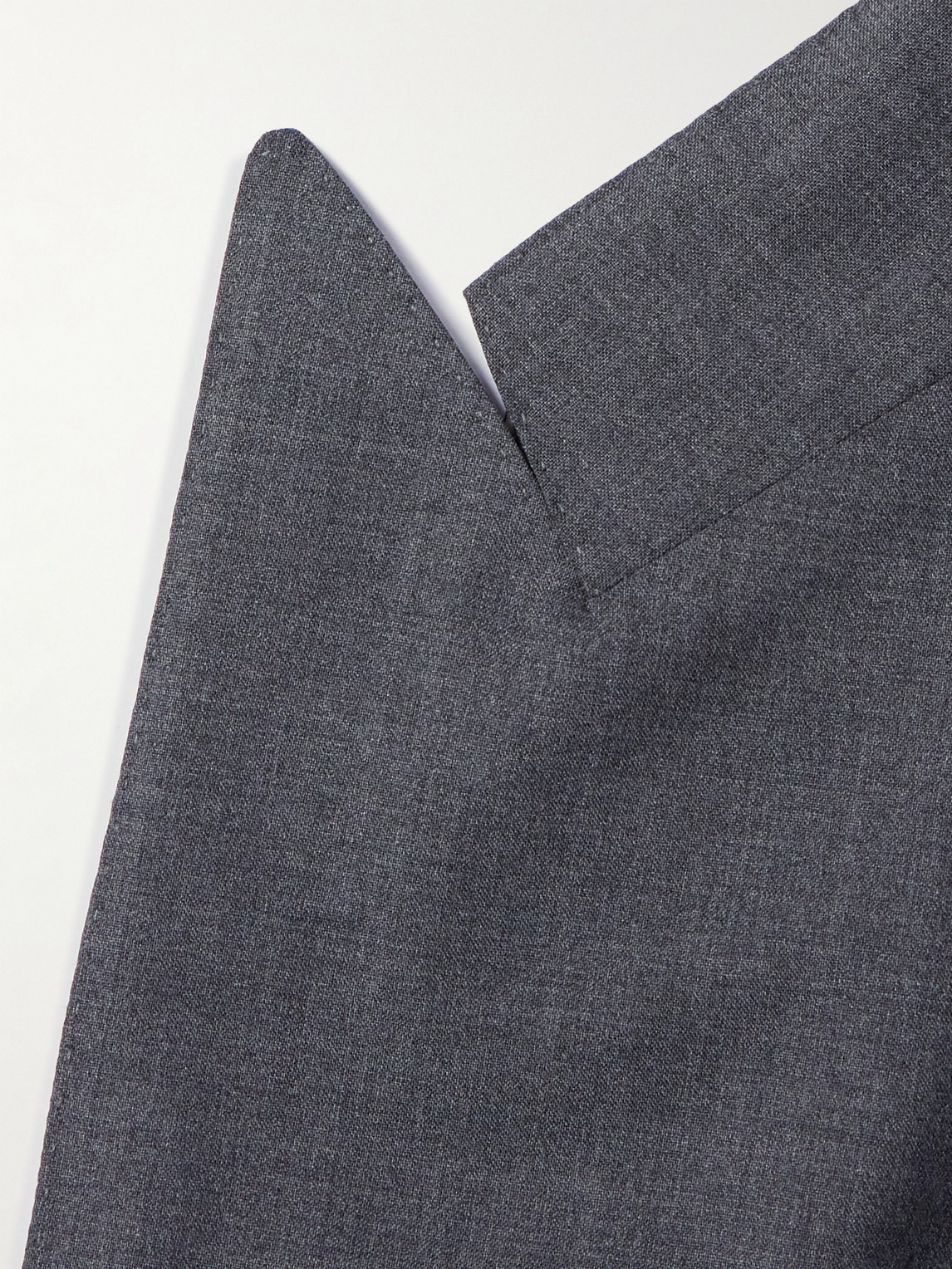 Shop Umit Benan B+ Double-breasted Wool Suit Jacket In Gray