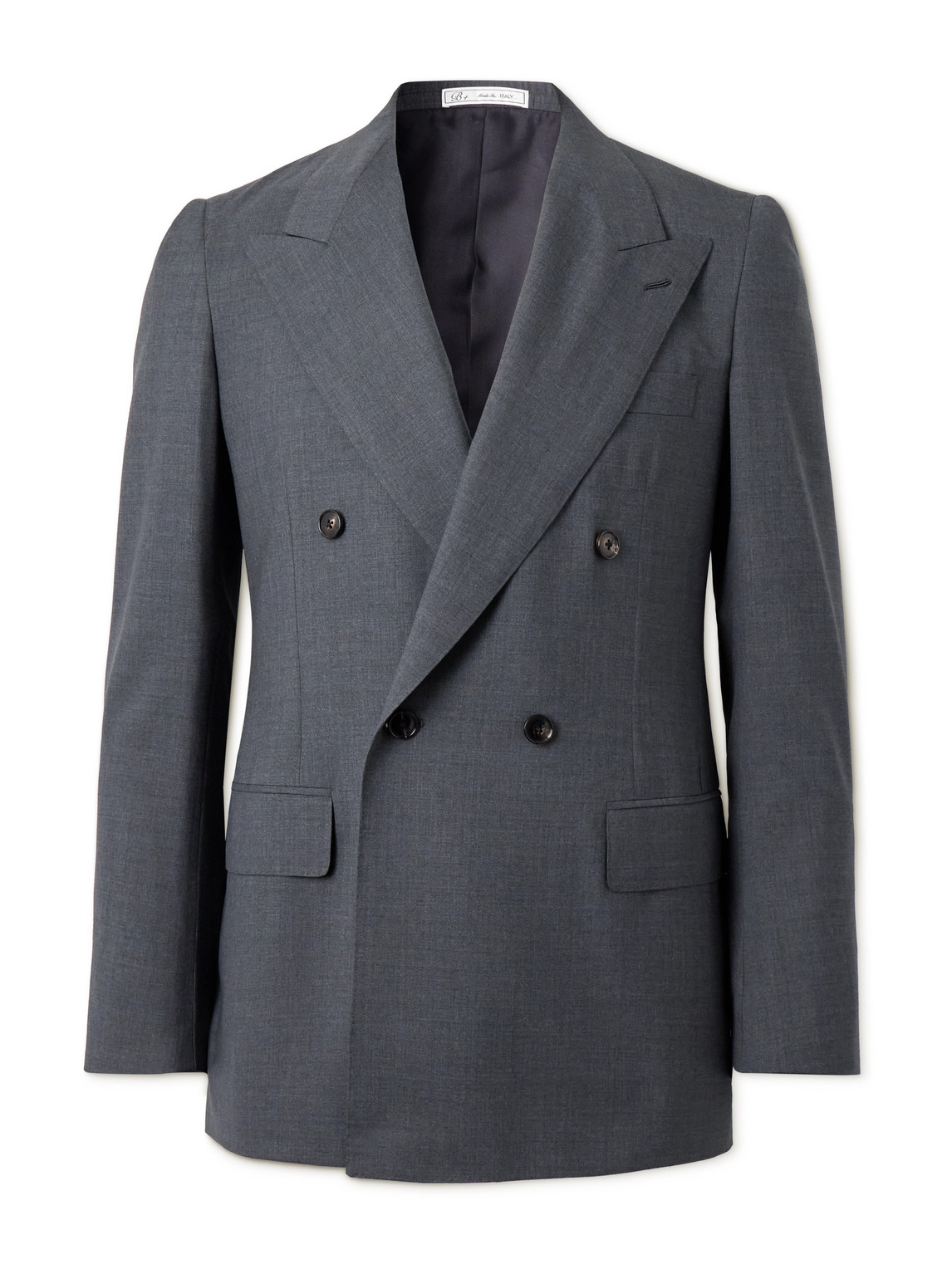 Double-Breasted Wool Suit Jacket