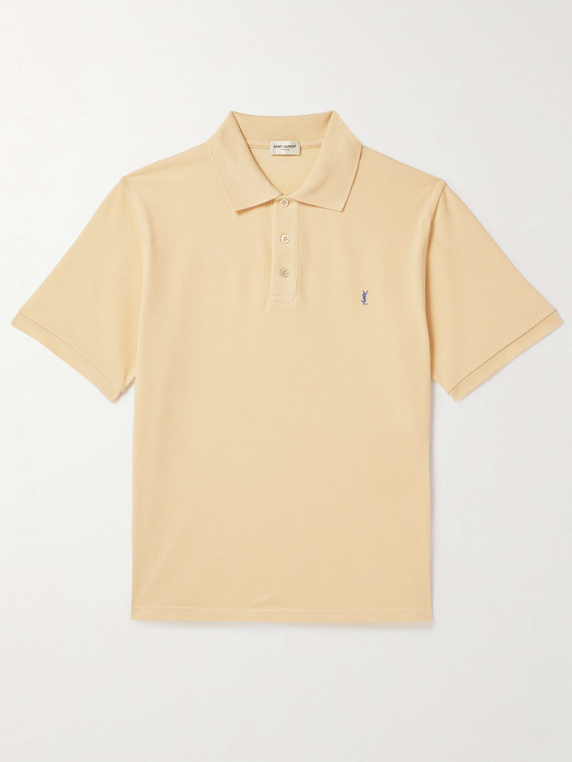 Logo-Embroidered Cotton-Blend Piqué Polo Shirt