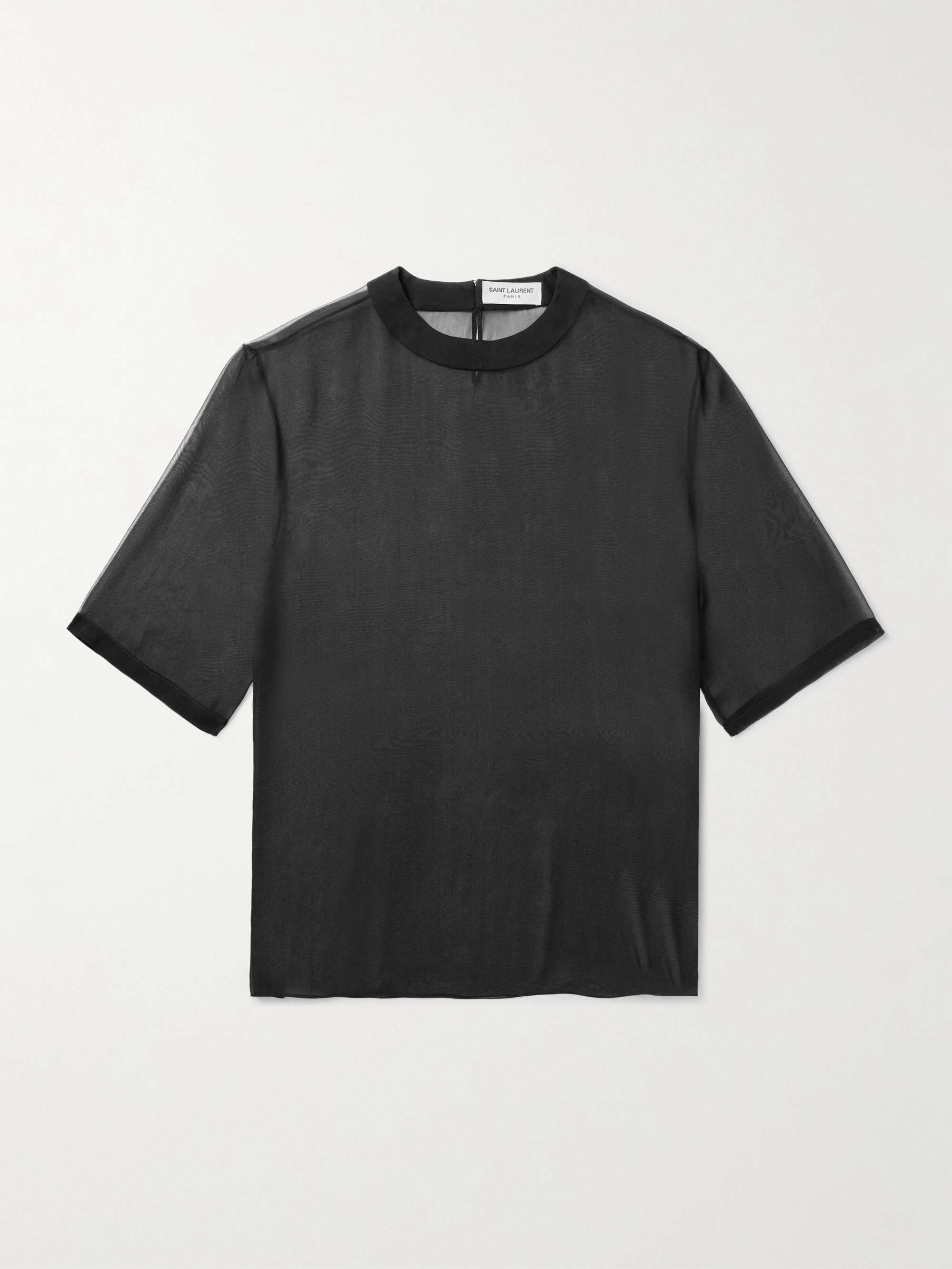 SAINT LAURENT Silk-Organza T-Shirt for Men | MR PORTER