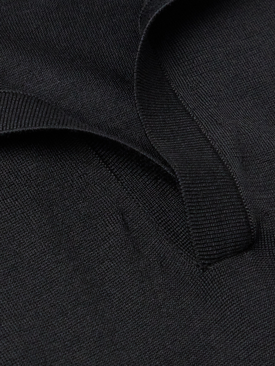 Shop Saint Laurent Wool Polo Shirt In Black