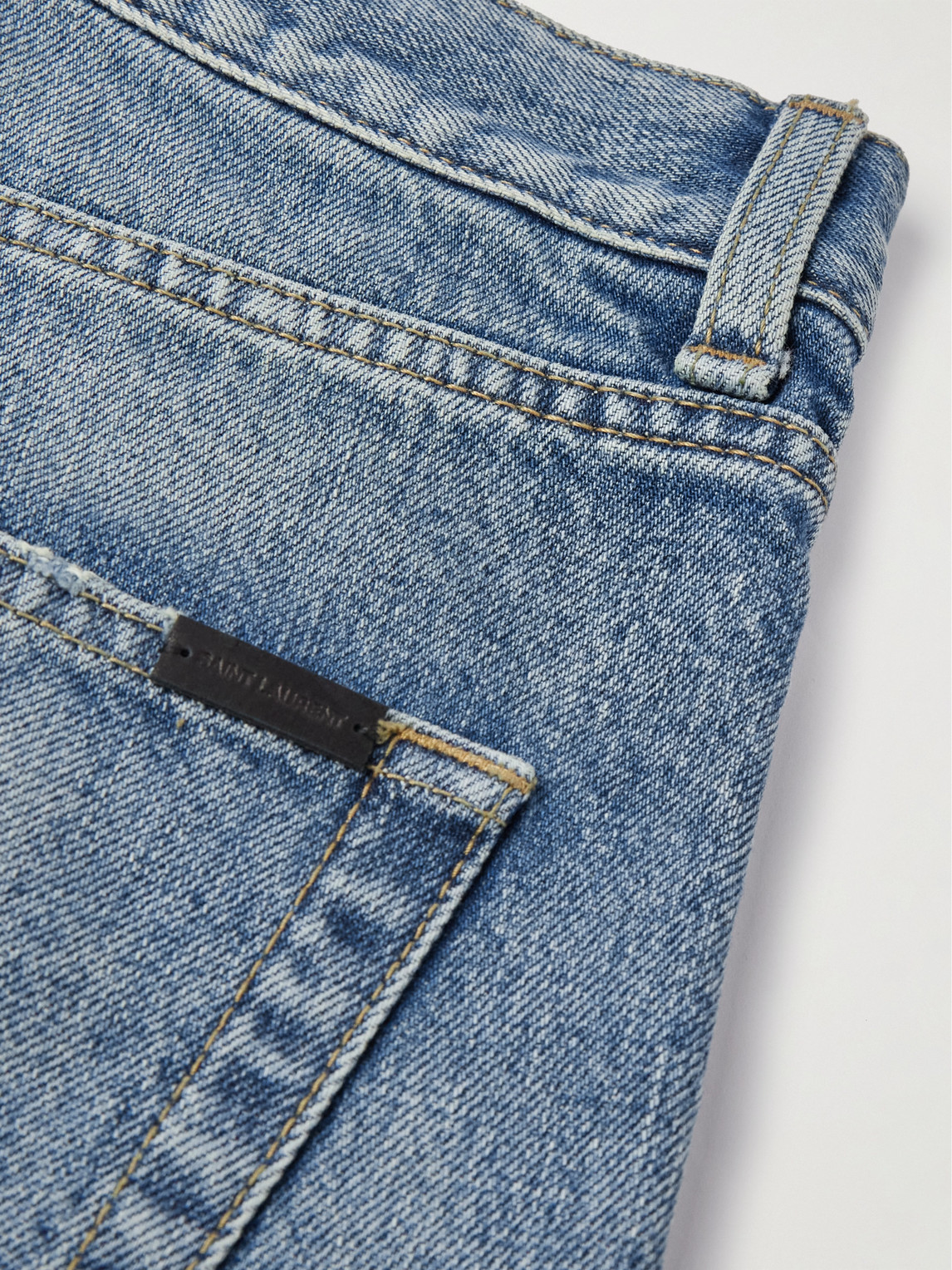 Shop Saint Laurent Mick Straight-leg Jeans In Blue