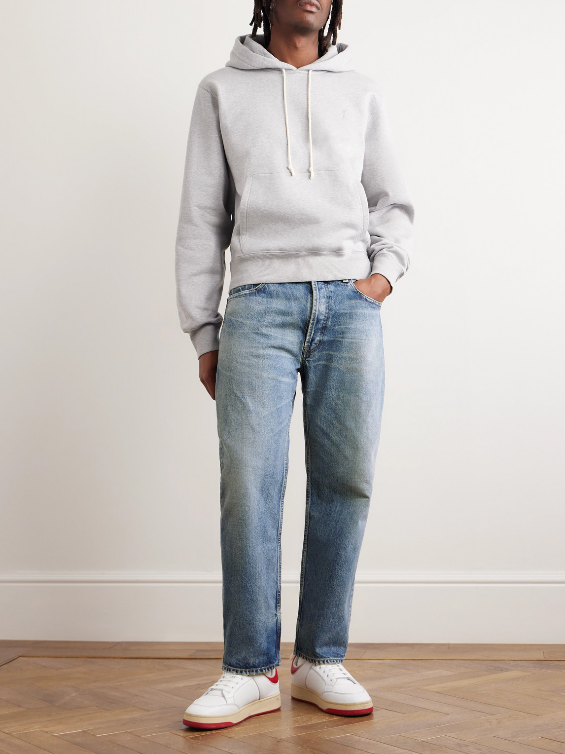 Shop Saint Laurent Mick Straight-leg Jeans In Blue