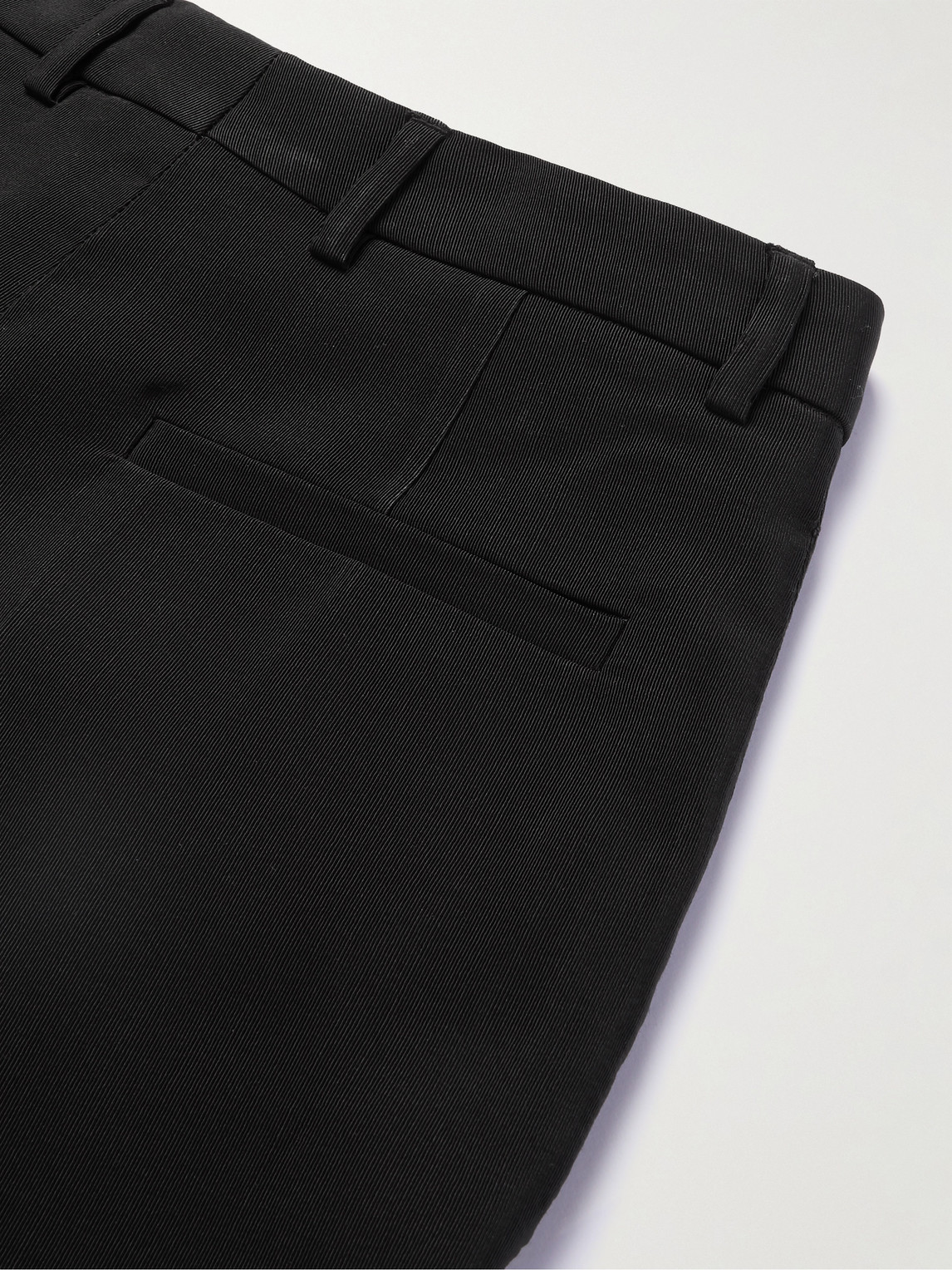 Shop Saint Laurent Slim-fit Faille Trousers In Black