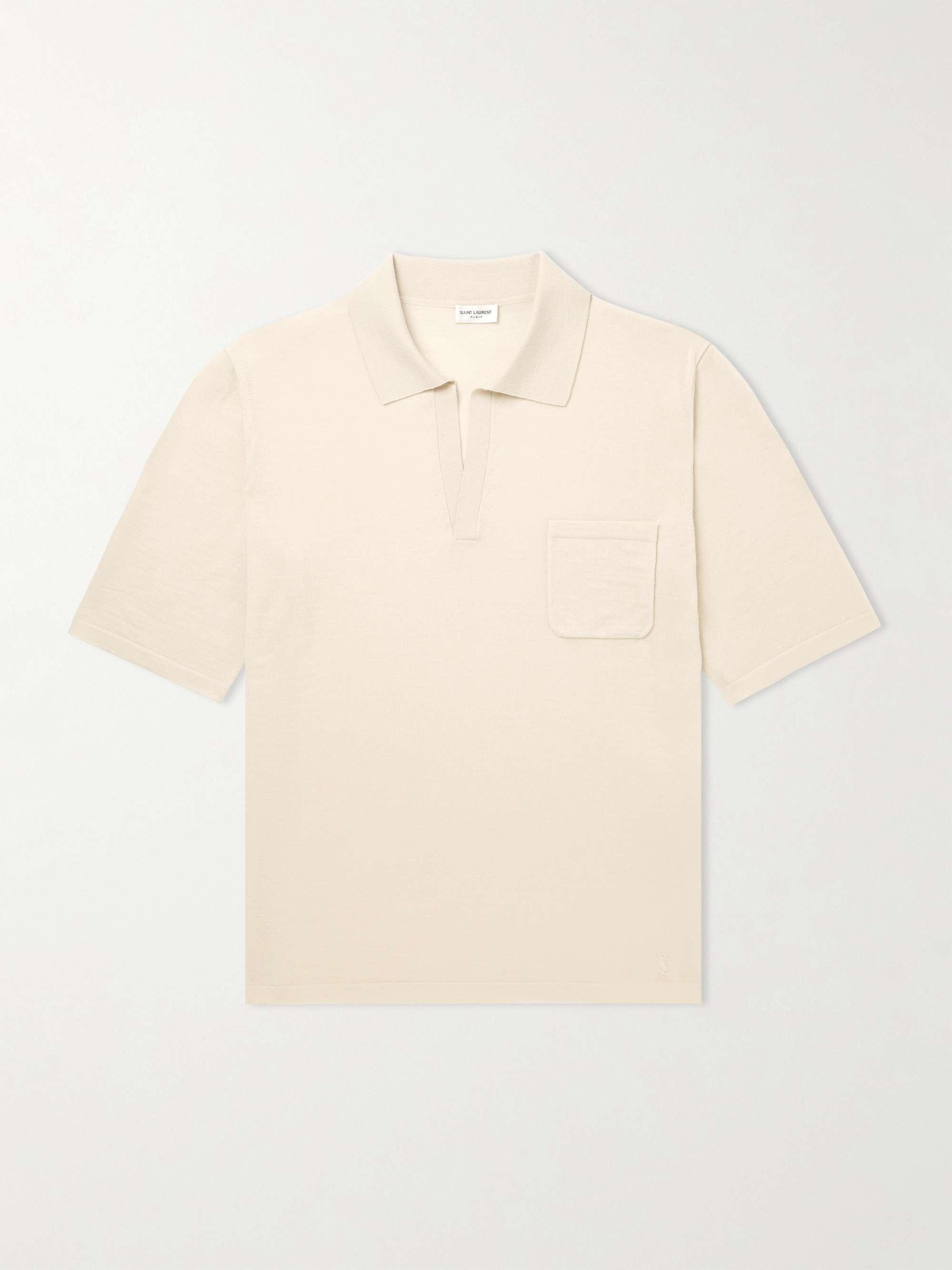 TOM FORD Slim-Fit Cashmere and Silk-Blend Polo Shirt for Men TOM FORD Slim-Fit Cashmere and Silk-Blend Polo Shirt for Men