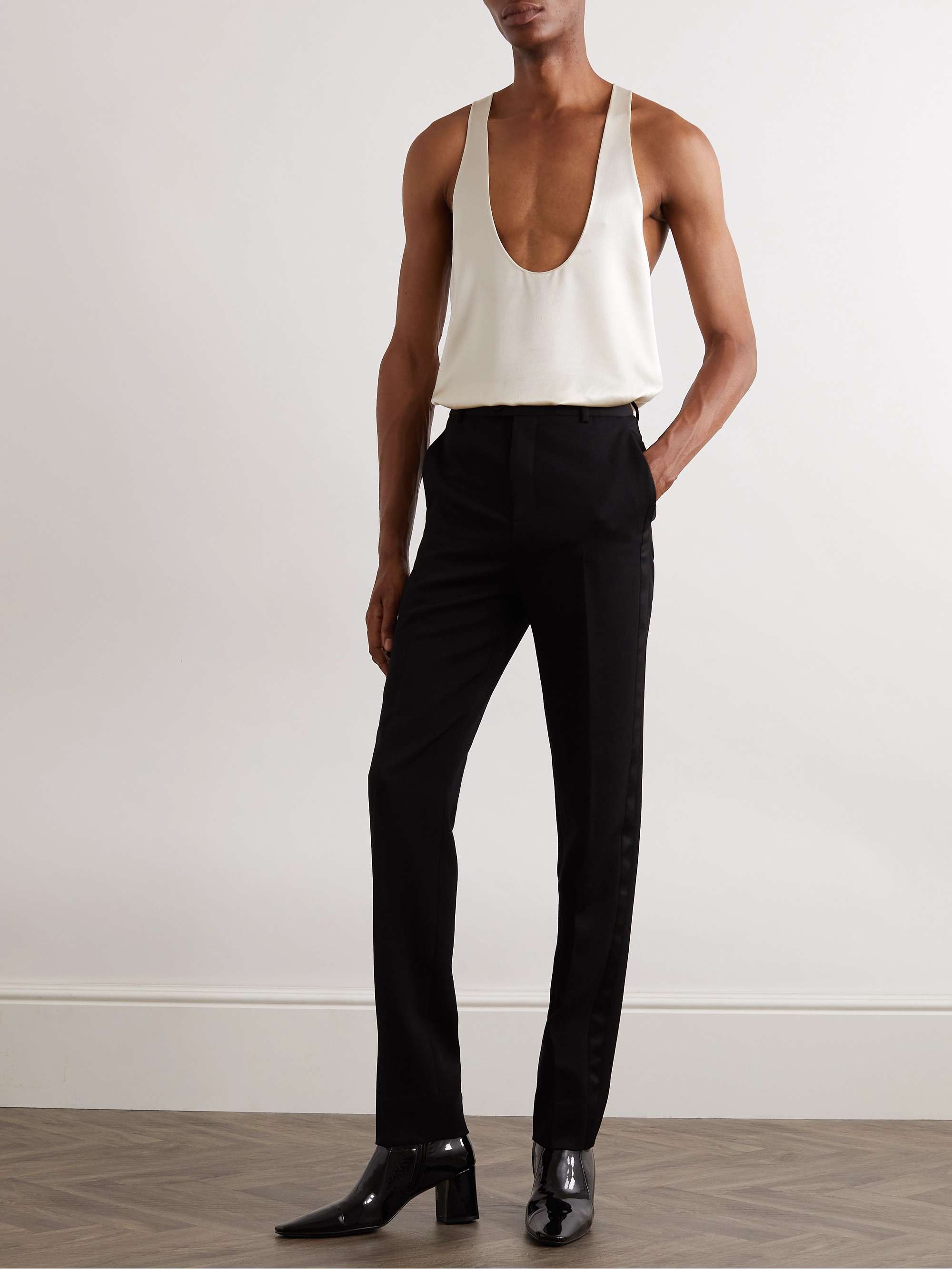 Silk-Crepe Tank Top