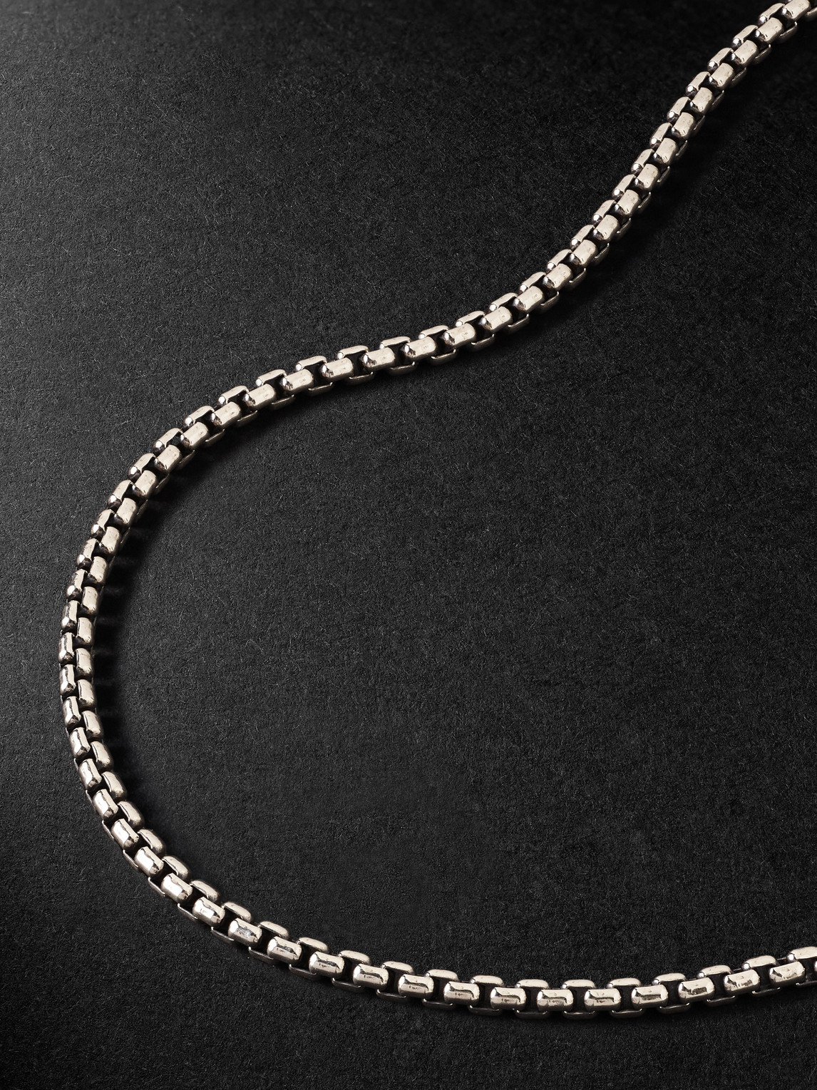 David Yurman Box Chain Silver Necklace In Silver