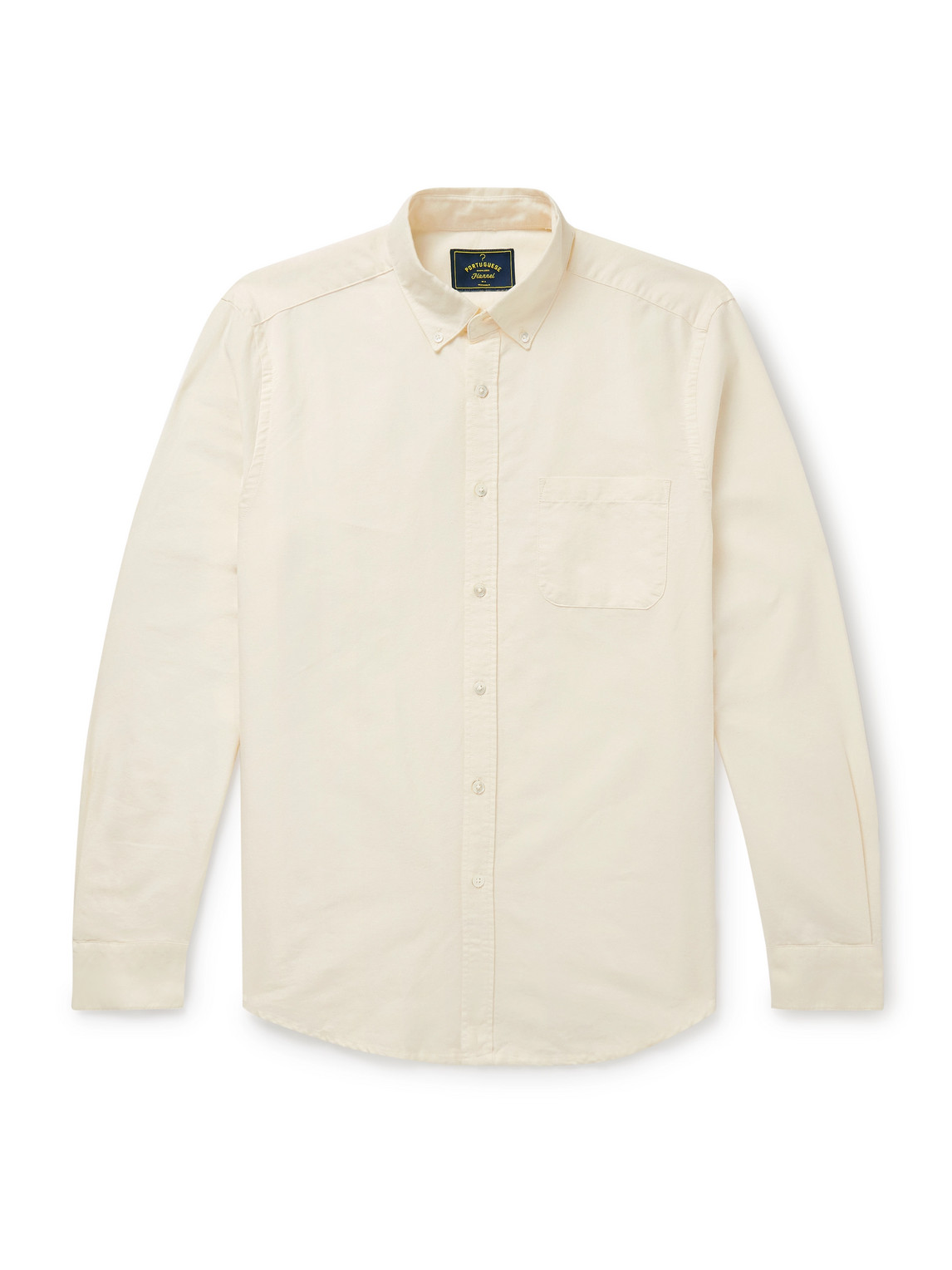 Portuguese Flannel Belavista Button-down Collar Cotton Oxford Shirt In White