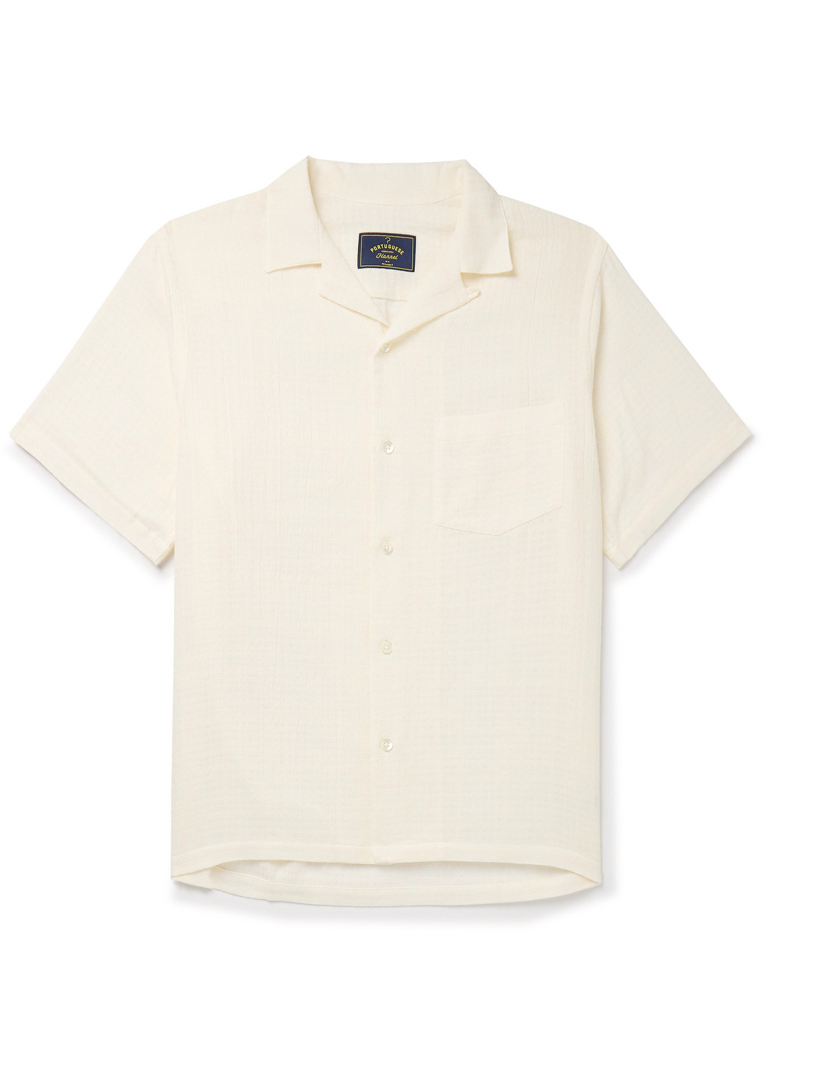 Portuguese Flannel - Convertible-Collar Checked Cotton-Gauze Shirt - Men - Neutrals - XXL